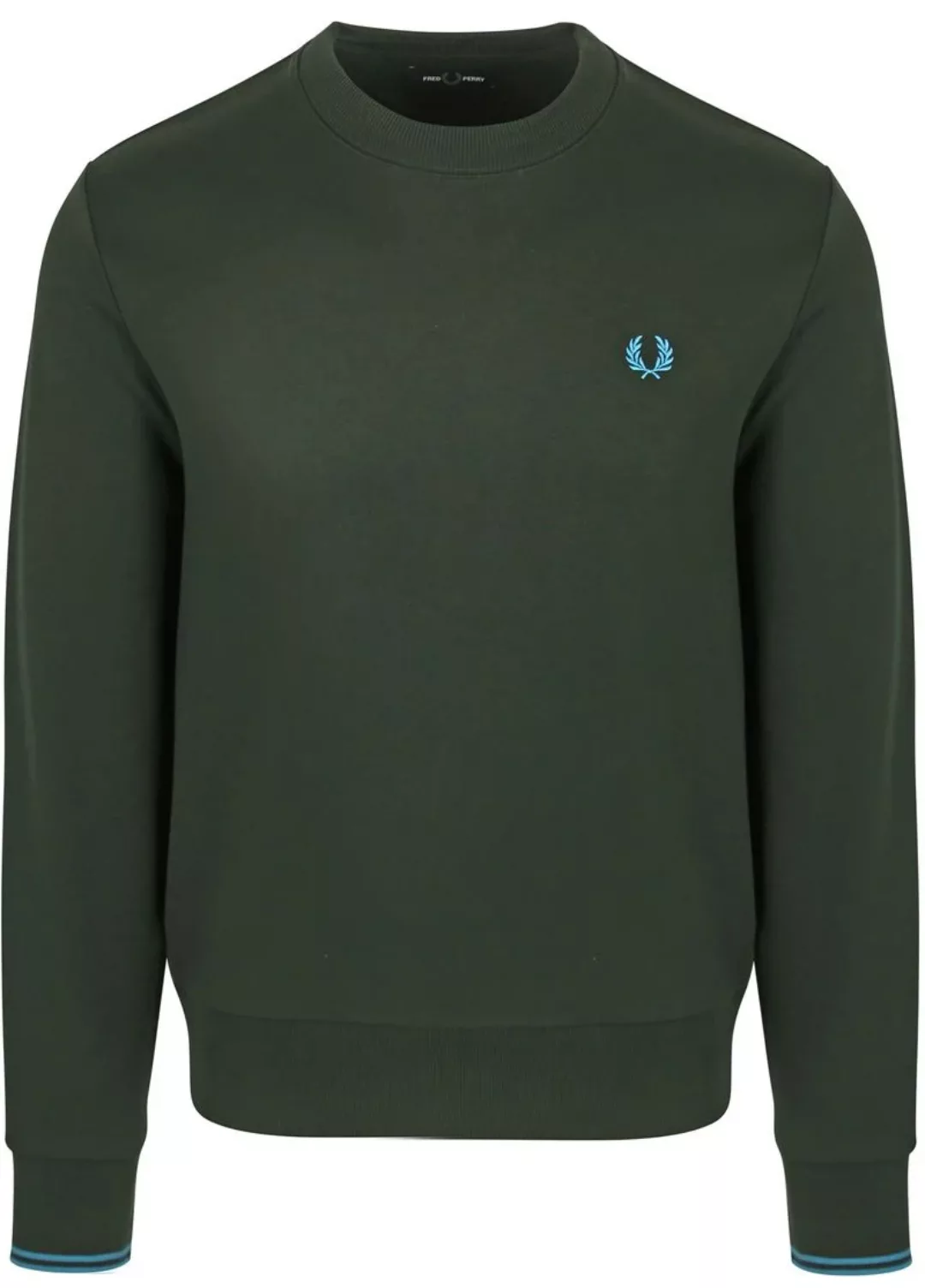 Fred Perry Sweater Logo Night Green - Größe L günstig online kaufen