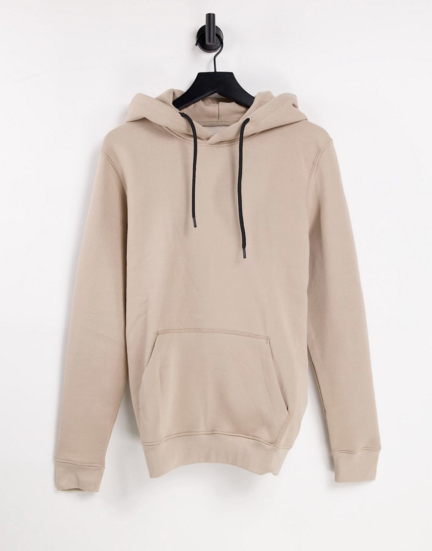 Bershka – Kapuzenpullover in Beige-Neutral günstig online kaufen