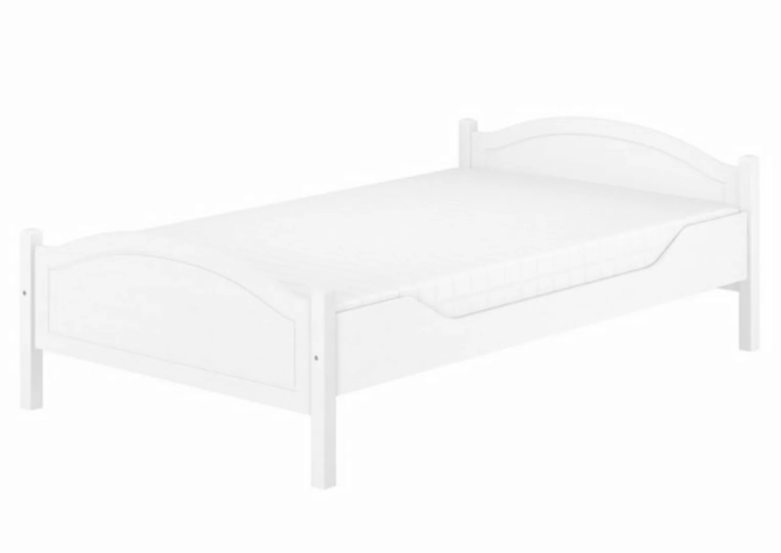 ERST-HOLZ Bett Einzelbett für Jugendliche oder Erwachsene Kiefer weiß, Kief günstig online kaufen