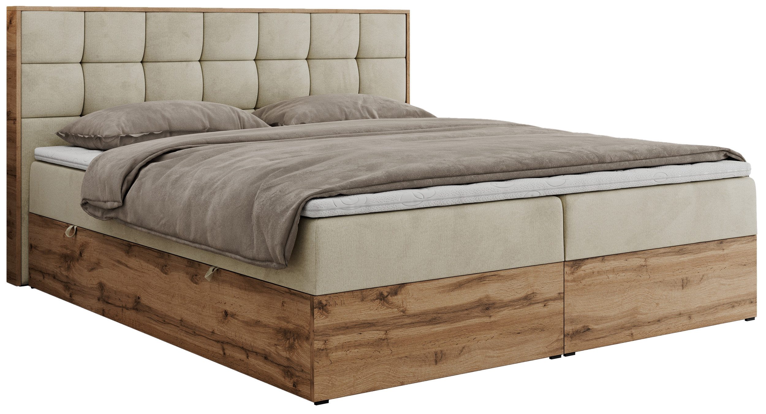 MKS MÖBEL Boxspringbett ALBERO 1 (Set, günstig online kaufen