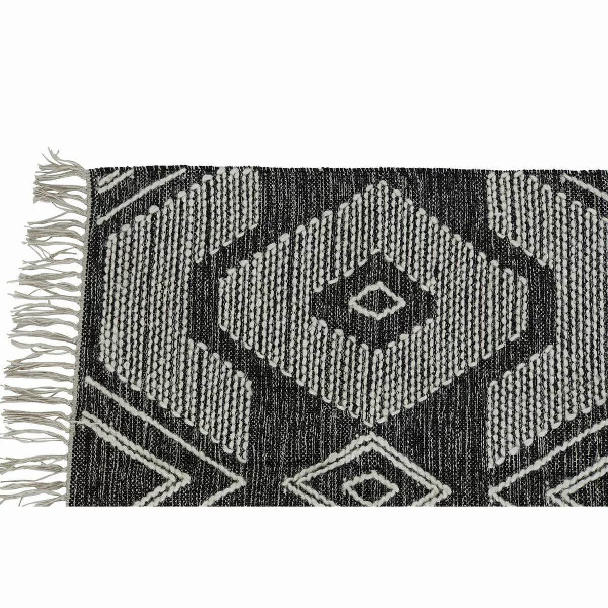 Teppich Dkd Home Decor Weiß Schwarz Baumwolle (200 X 290 X 1 Cm) günstig online kaufen
