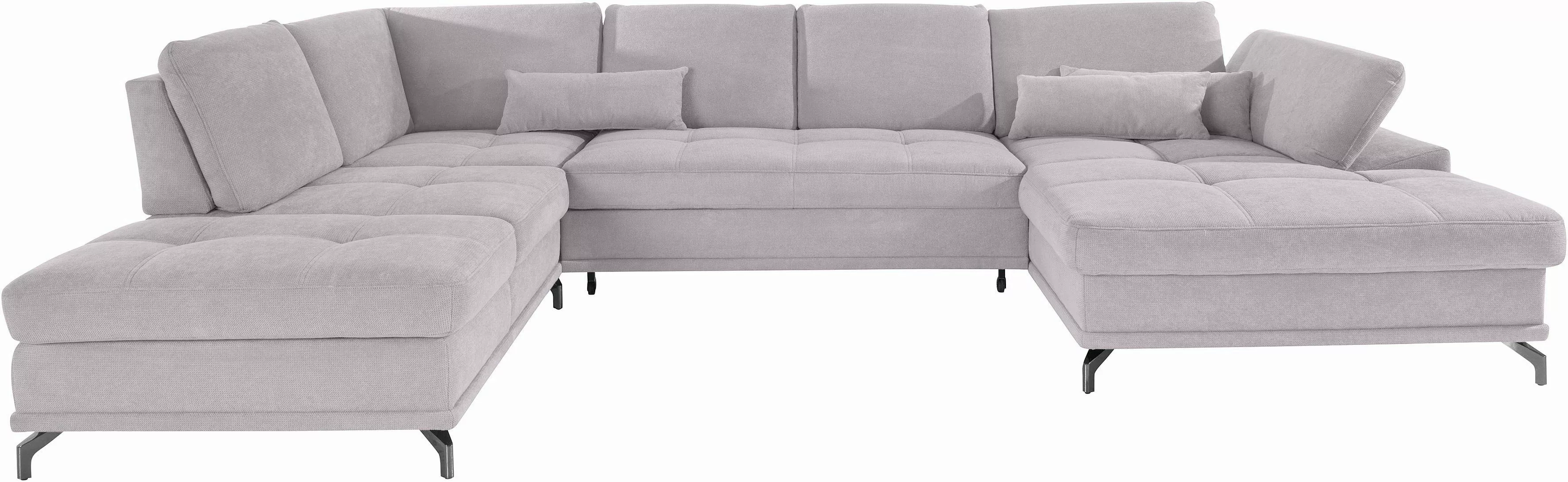 Places of Style Wohnlandschaft "Costello U-Form, mit Sitztiefenverstellung, günstig online kaufen
