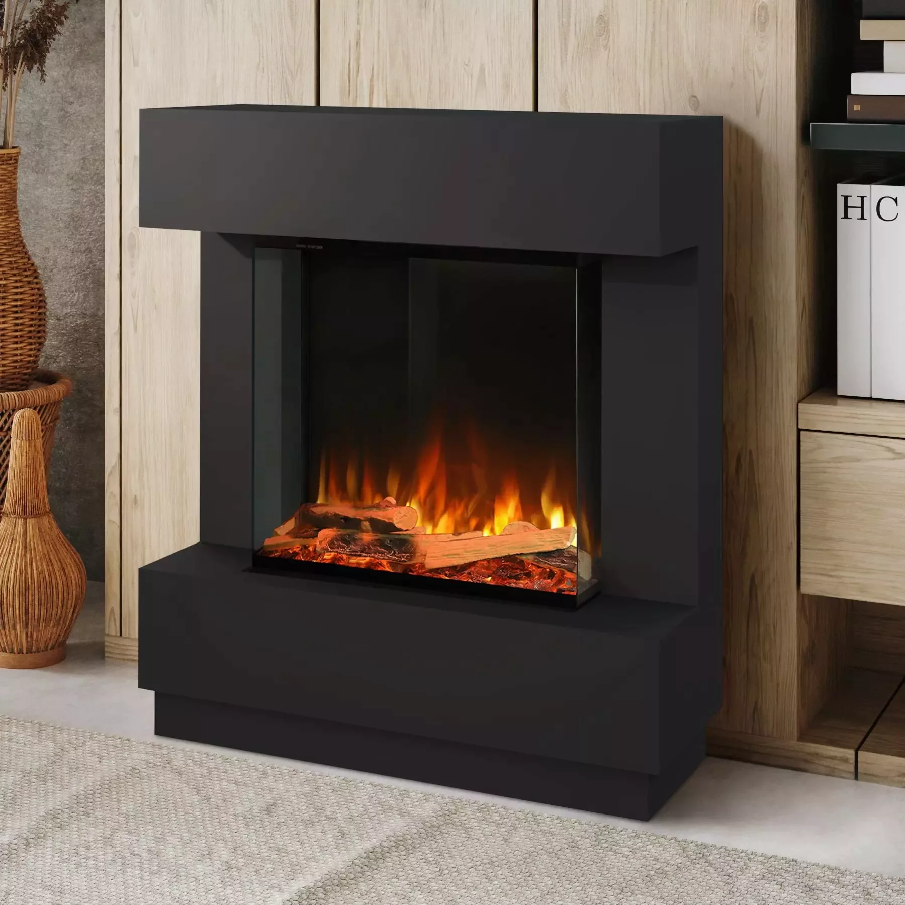 Noble Flame Aurora [Stand-Elektrokamin]: Schwarz-grau - smoky light / helle günstig online kaufen