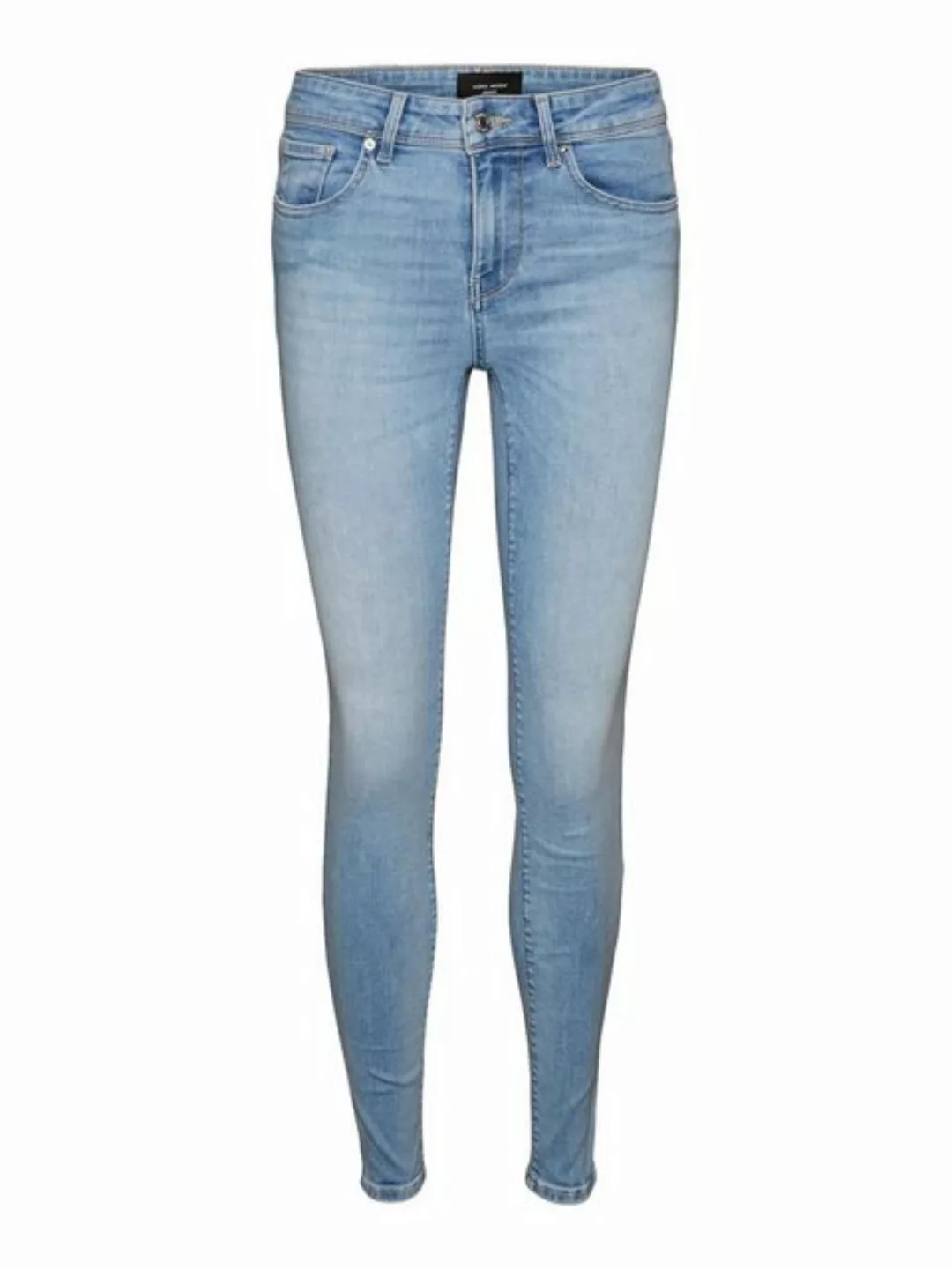 Vero Moda Damen Jeans VMLUX RI371 Slim Fit - Blau Light Blue Denim günstig online kaufen