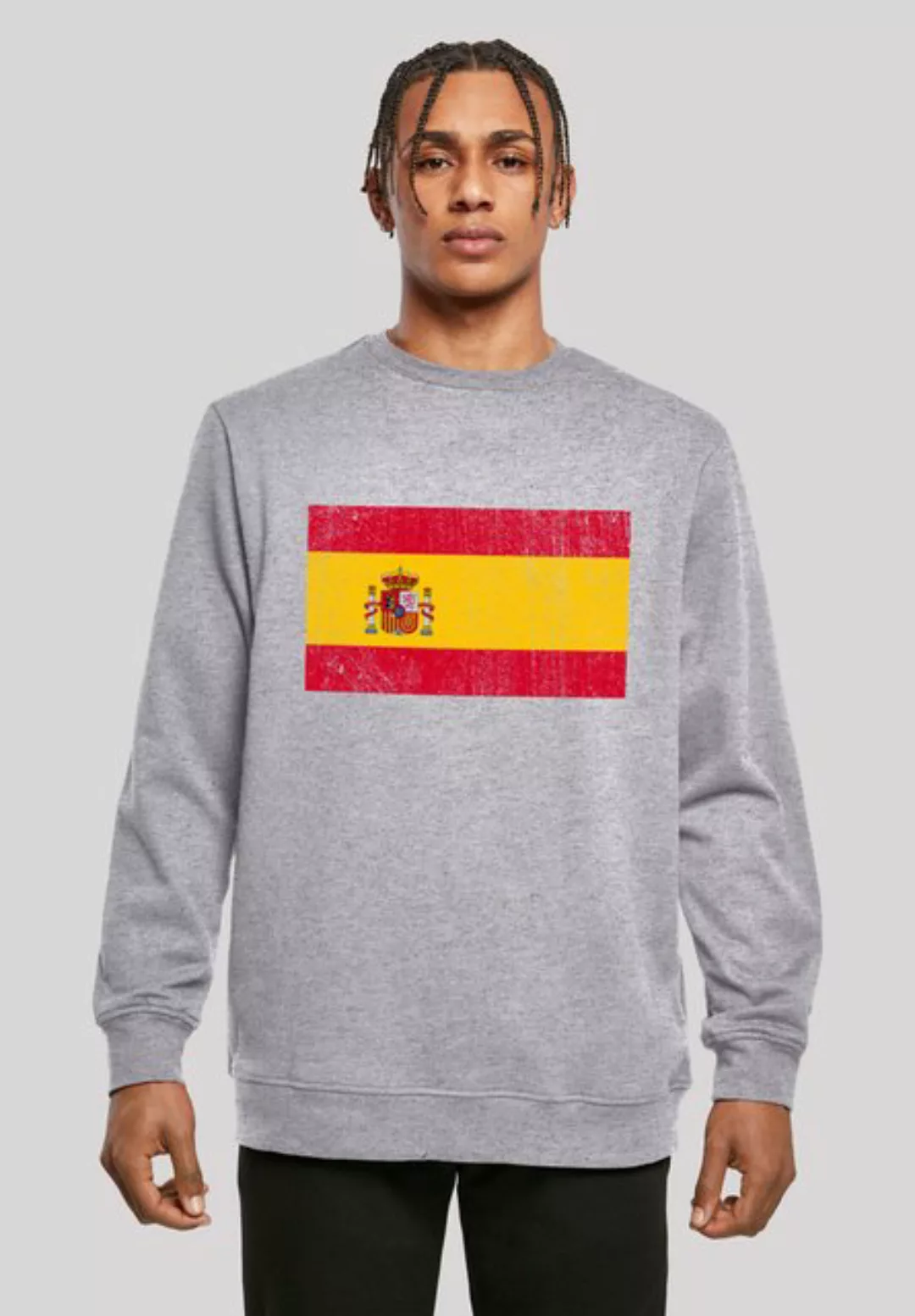 F4NT4STIC Kapuzenpullover Spain Spanien Flagge distressed Print günstig online kaufen