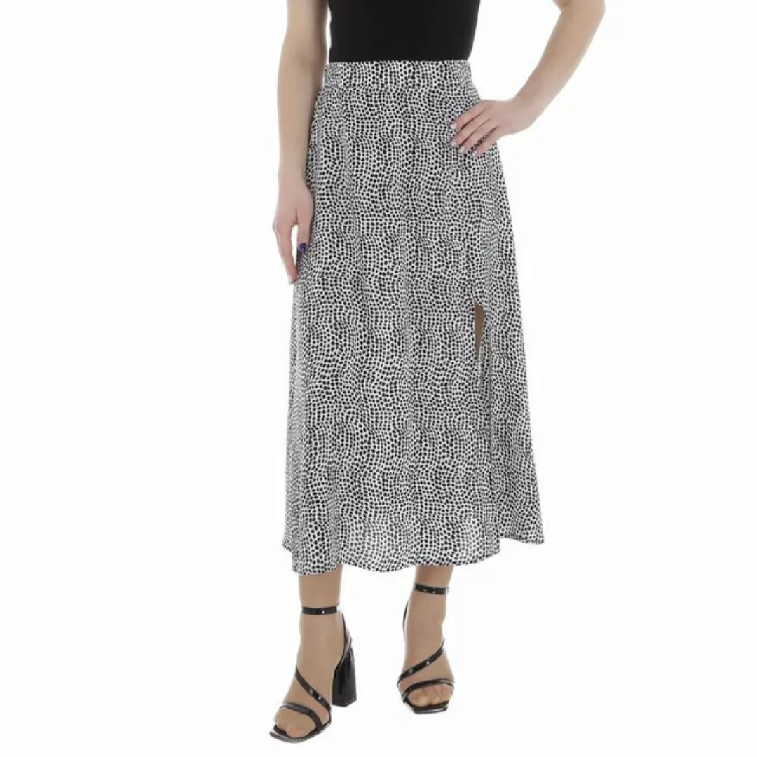 Ital-Design A-Linien-Rock Damen Elegant (85987215) Ornamente Maxirock in We günstig online kaufen