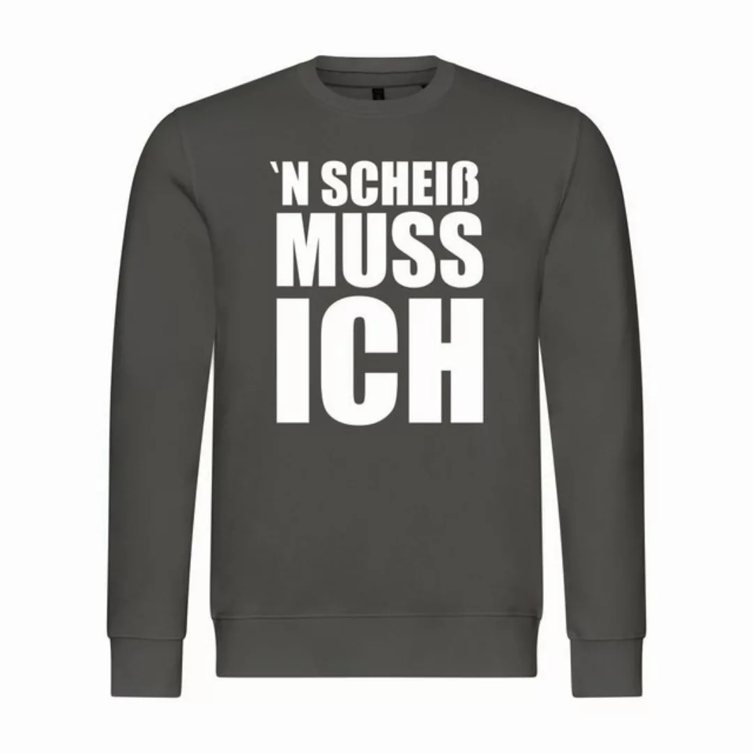 deinshirt Rundhalspullover Herren Sweatshirt N Scheiß muss ich Mit Print Mo günstig online kaufen