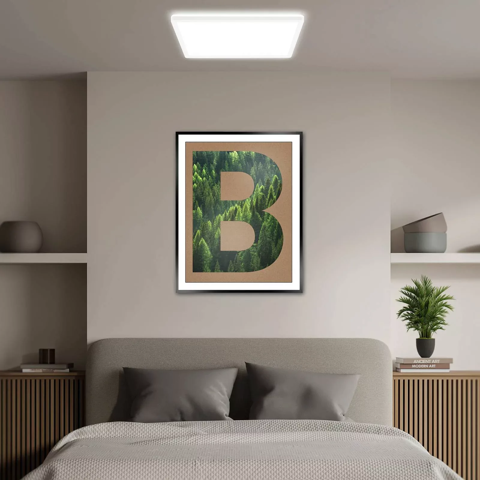 LED-Deckenleuchte Tava A, 42x42 cm, Kunststoff, weiß günstig online kaufen