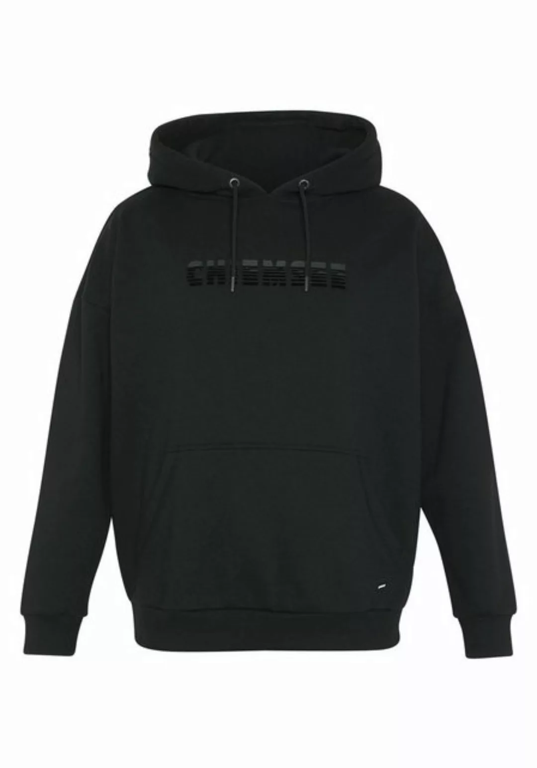 Chiemsee Kapuzensweatshirt Hoodie mit gestreiftem Label-Flockprint 1 günstig online kaufen