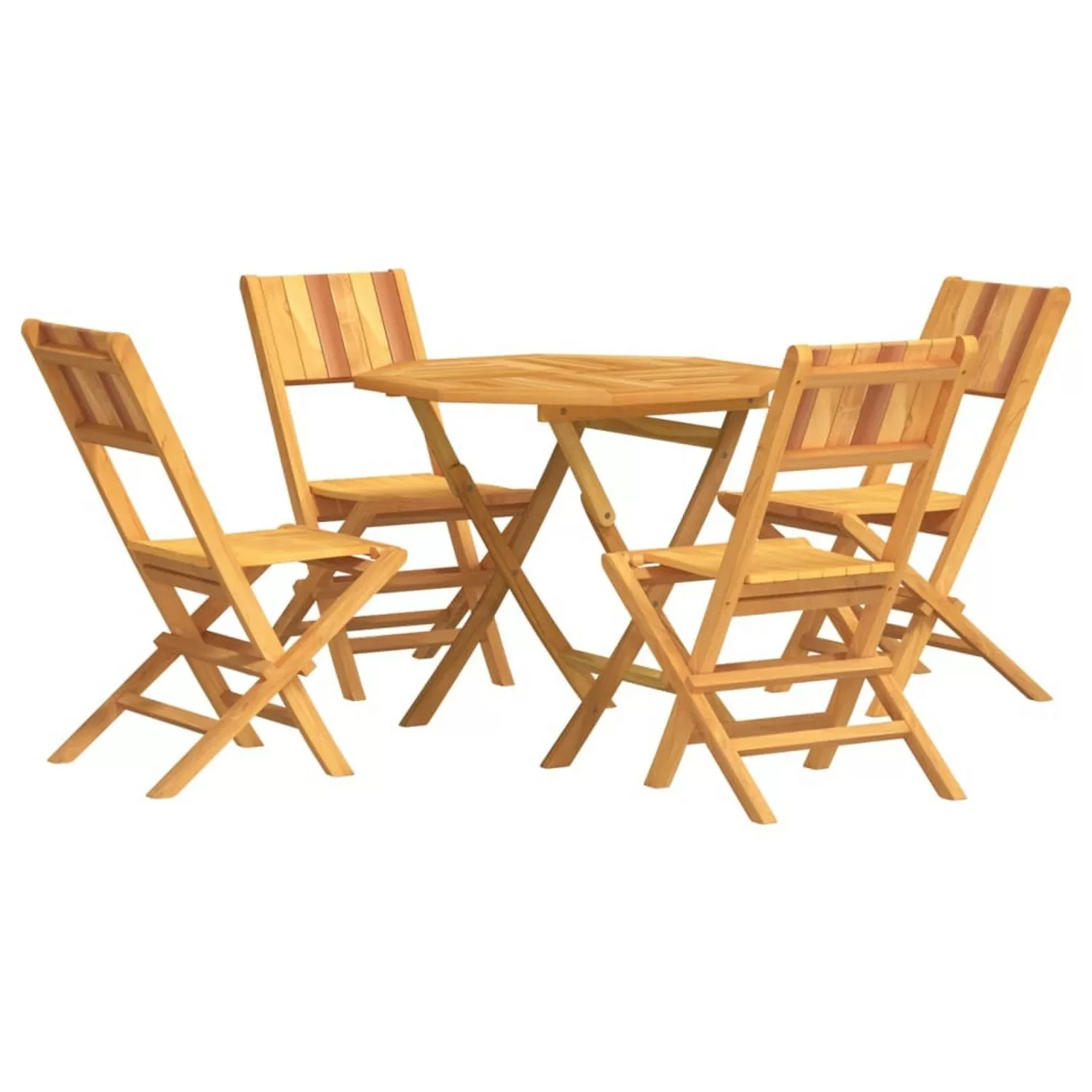 Vidaxl 5-tlg. Garten-essgruppe Massivholz Teak günstig online kaufen