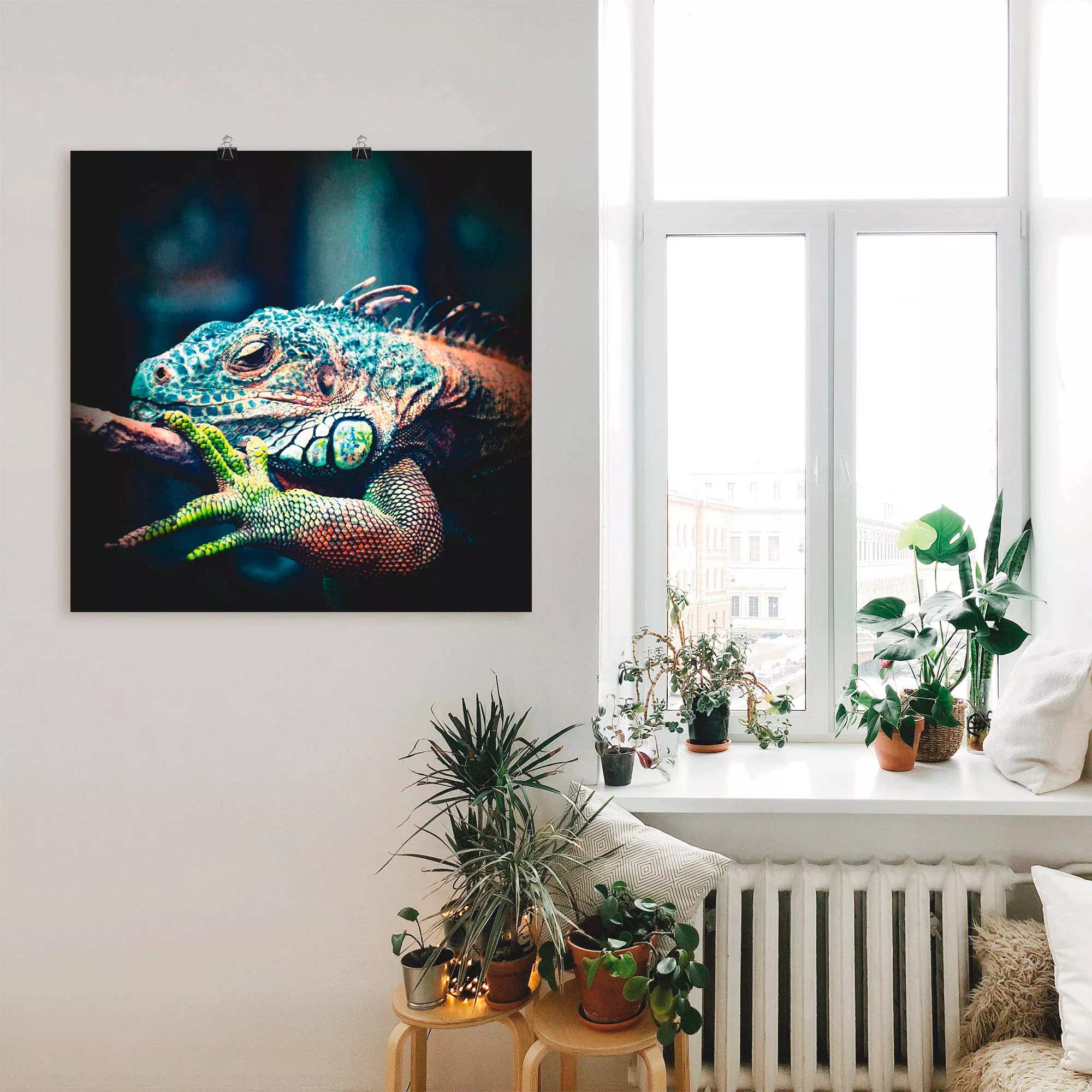 Artland Wandbild "Leguan", Reptilien, (1 St.), als Leinwandbild, Poster in günstig online kaufen