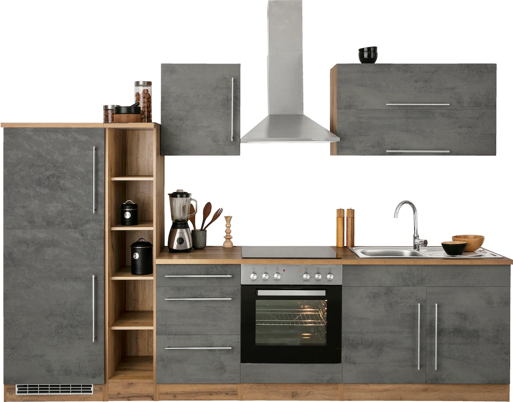 Kochstation Küchenzeile "KS-Samos", ohne E-Geräte, Breite 300 cm günstig online kaufen