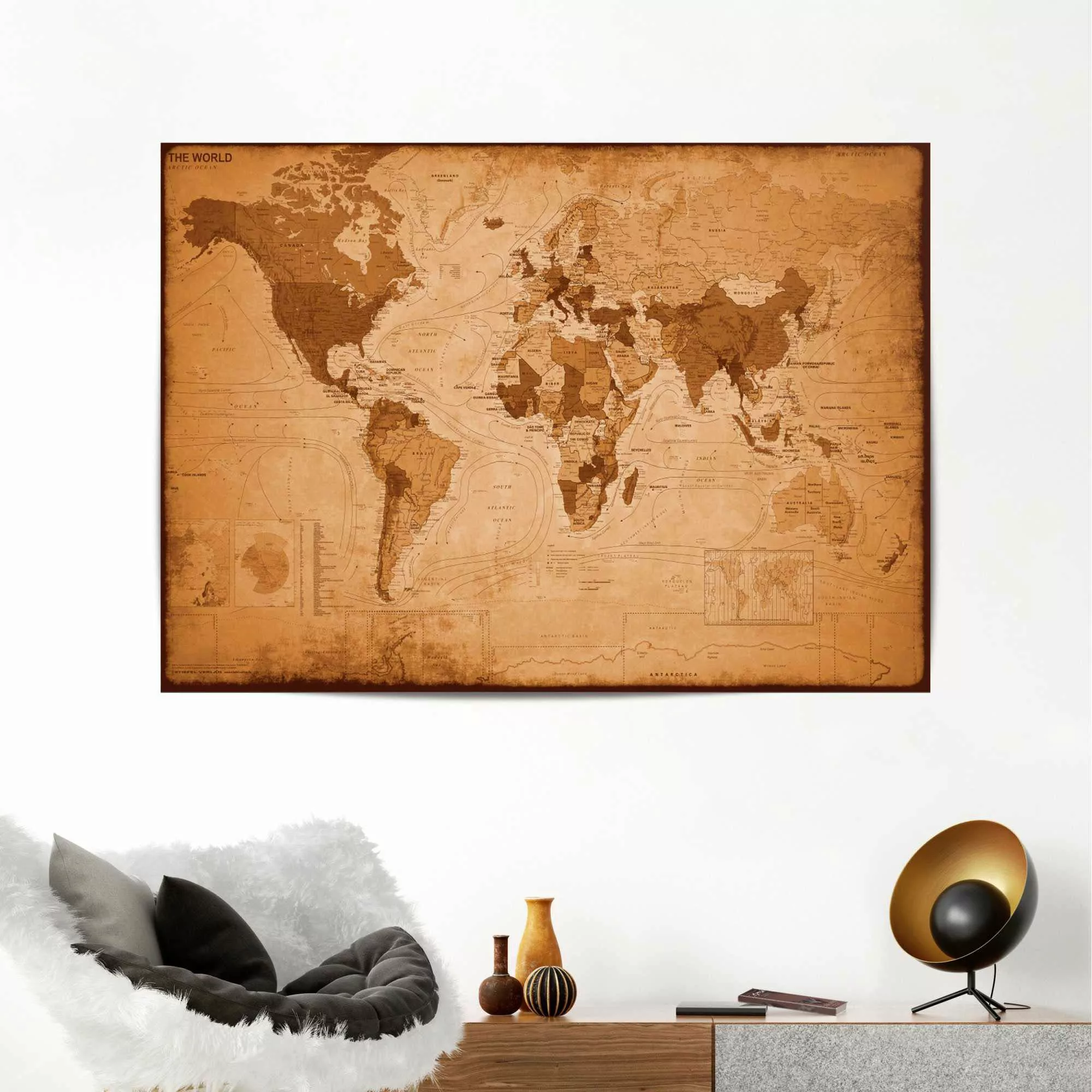 Reinders! Poster »Weltkarte Antik optik« günstig online kaufen