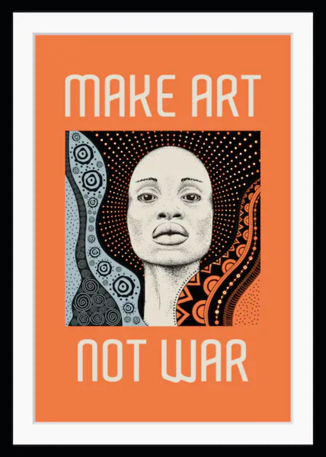 queence Bild "MAKE ART NOT WAR", Sprüche & Texte günstig online kaufen