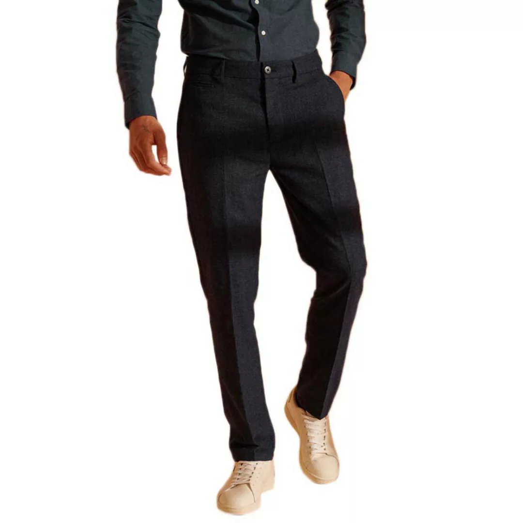 Superdry Core Wool Slim Chino Hose 30 Navy Crosshatch günstig online kaufen