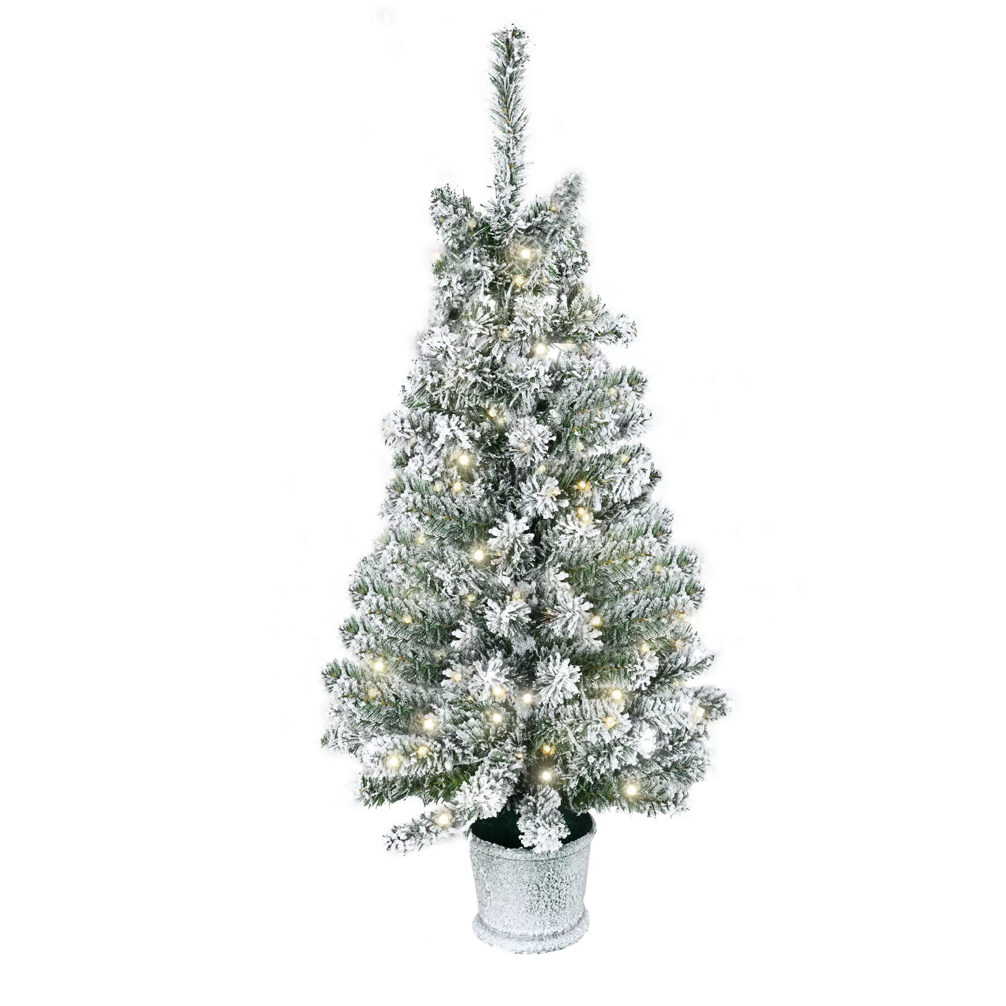 HOMCOM Künstlicher Weihnachtsbaum mit LED-Leuchten, 90 cm Christbaum mit 11 günstig online kaufen