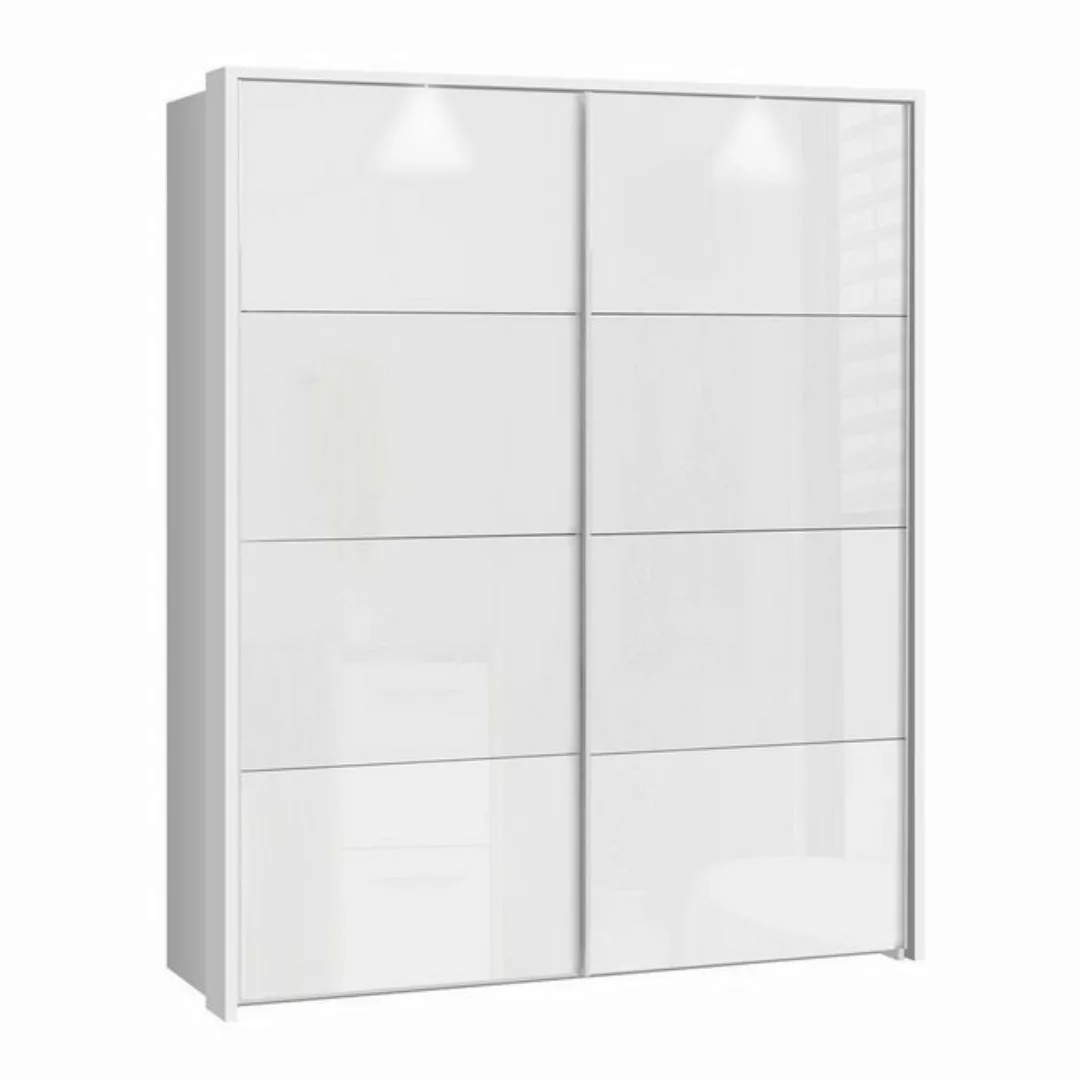 expendio Kleiderschrank Sophie 6B Schwebetürenschrank weiß Hochglanz 181x21 günstig online kaufen