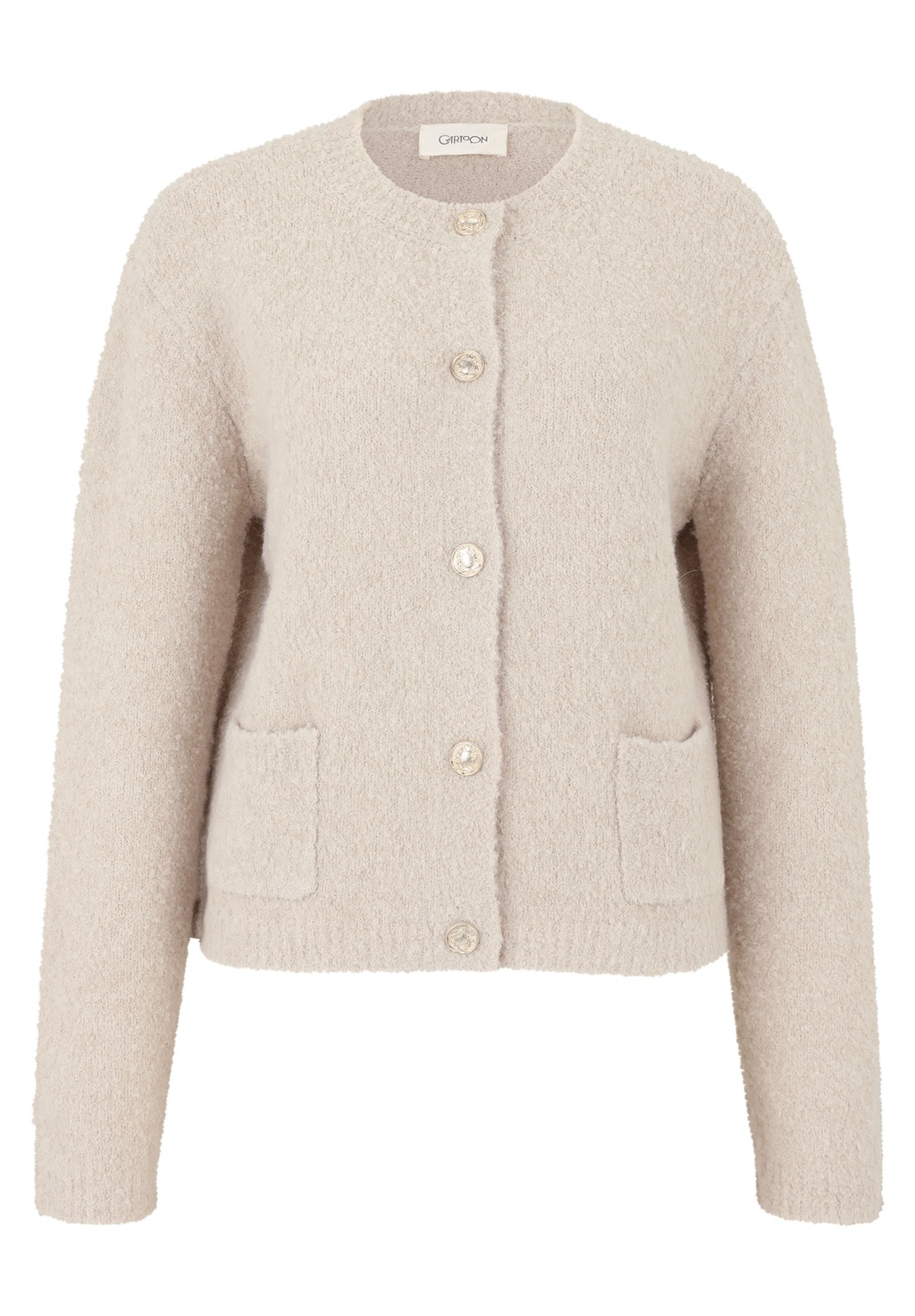 Cartoon Strickjacke "Cartoon Damen Strick-Cardigan mit Knopfleiste" günstig online kaufen