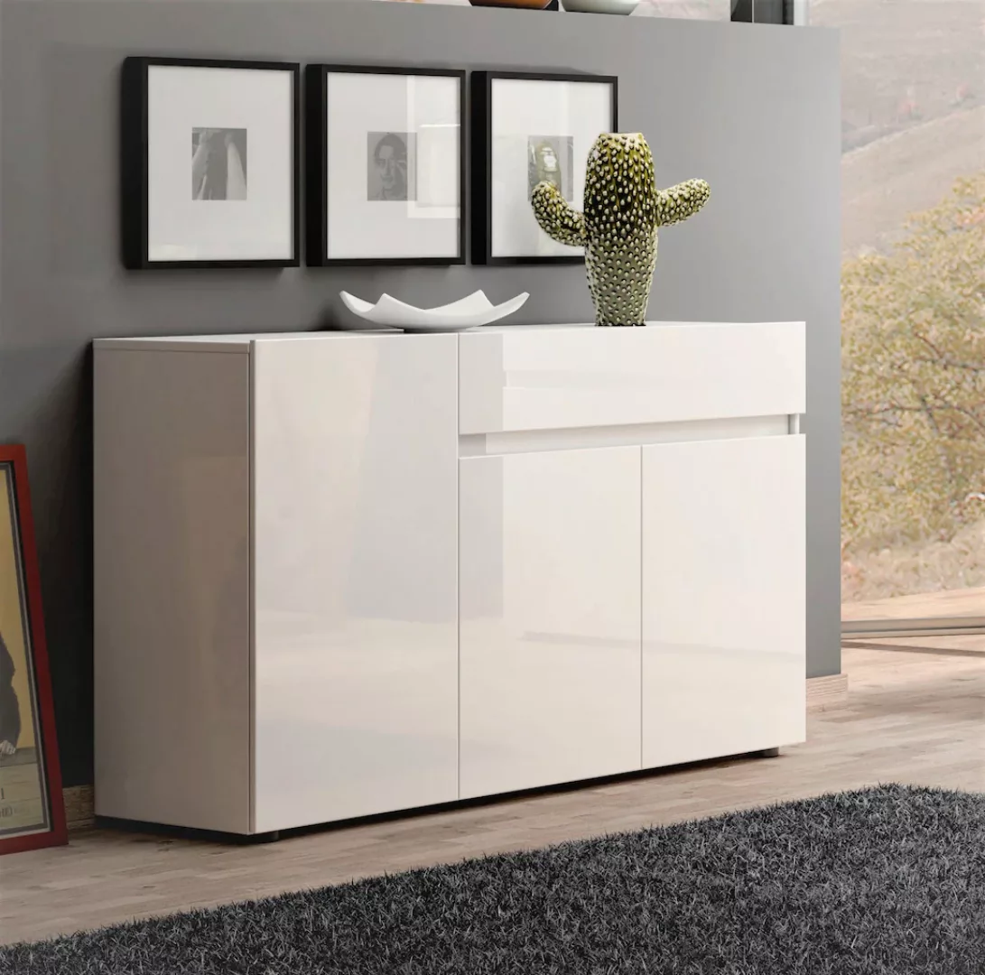 INOSIGN Sideboard "Mister", Kommode, komplett Hochglanz Lackiert, B/H 135x8 günstig online kaufen