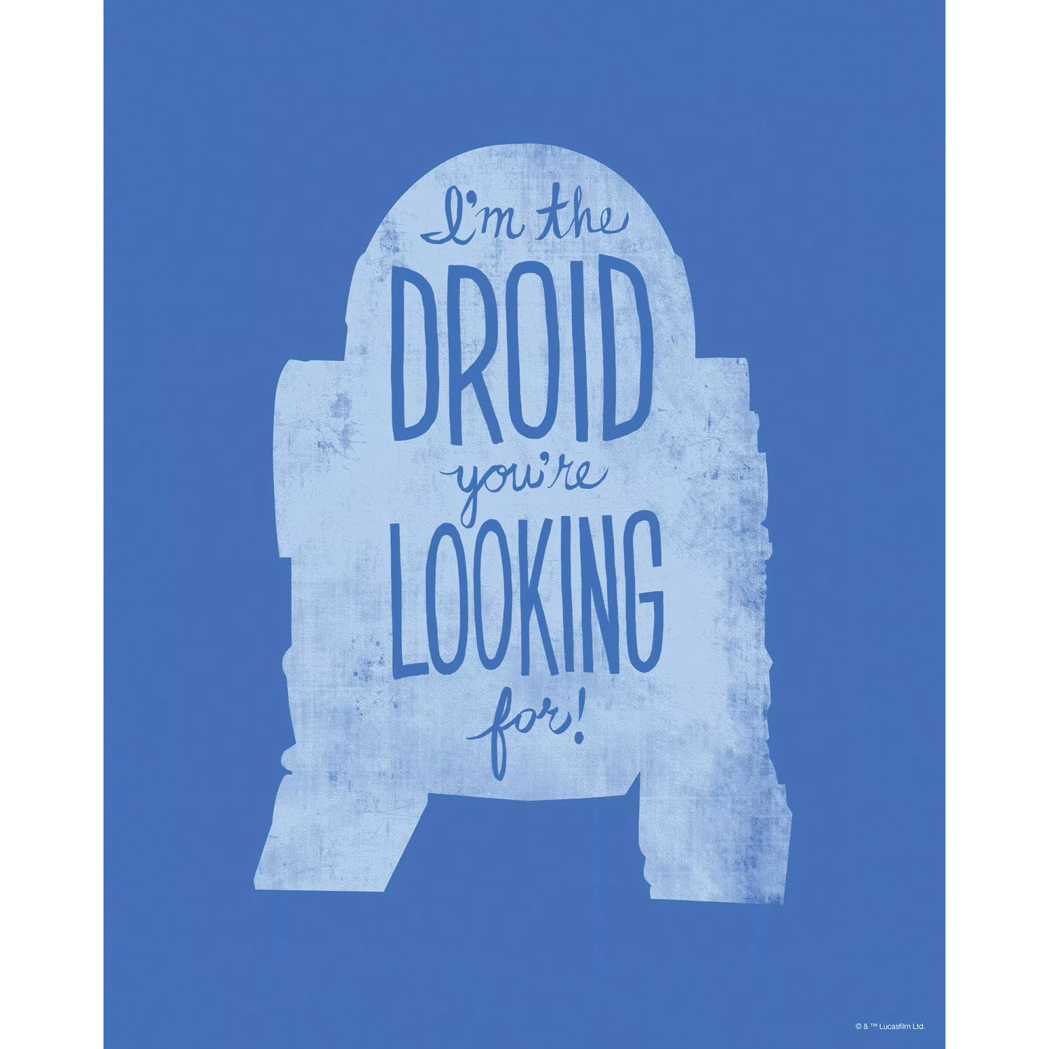 Disney Poster R2D2 Quotes Blau 40 x 50 cm 612172 günstig online kaufen