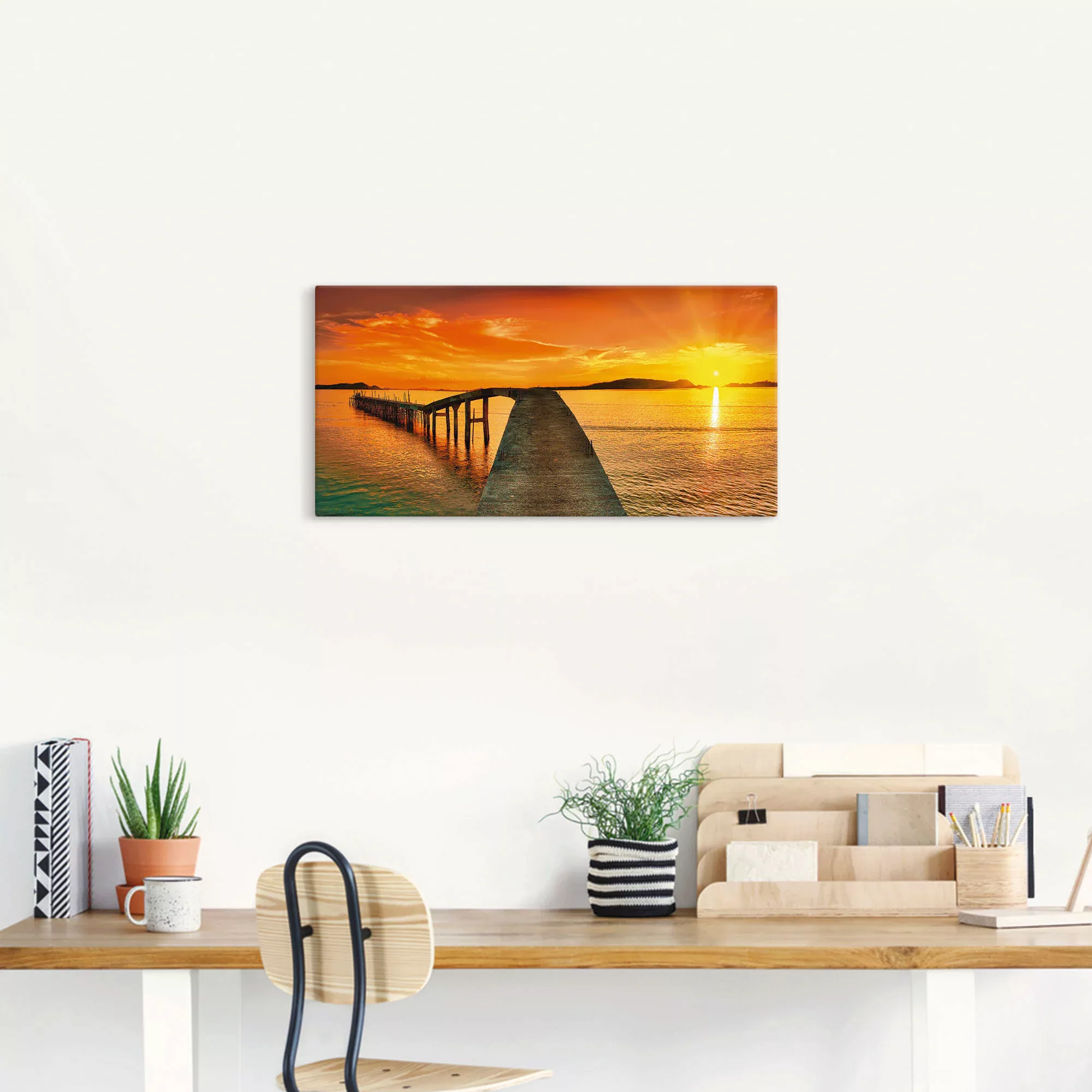 Artland Wandbild »Sonnenaufgang über dem Meer«, Gewässer, (1 St.), als Alub günstig online kaufen