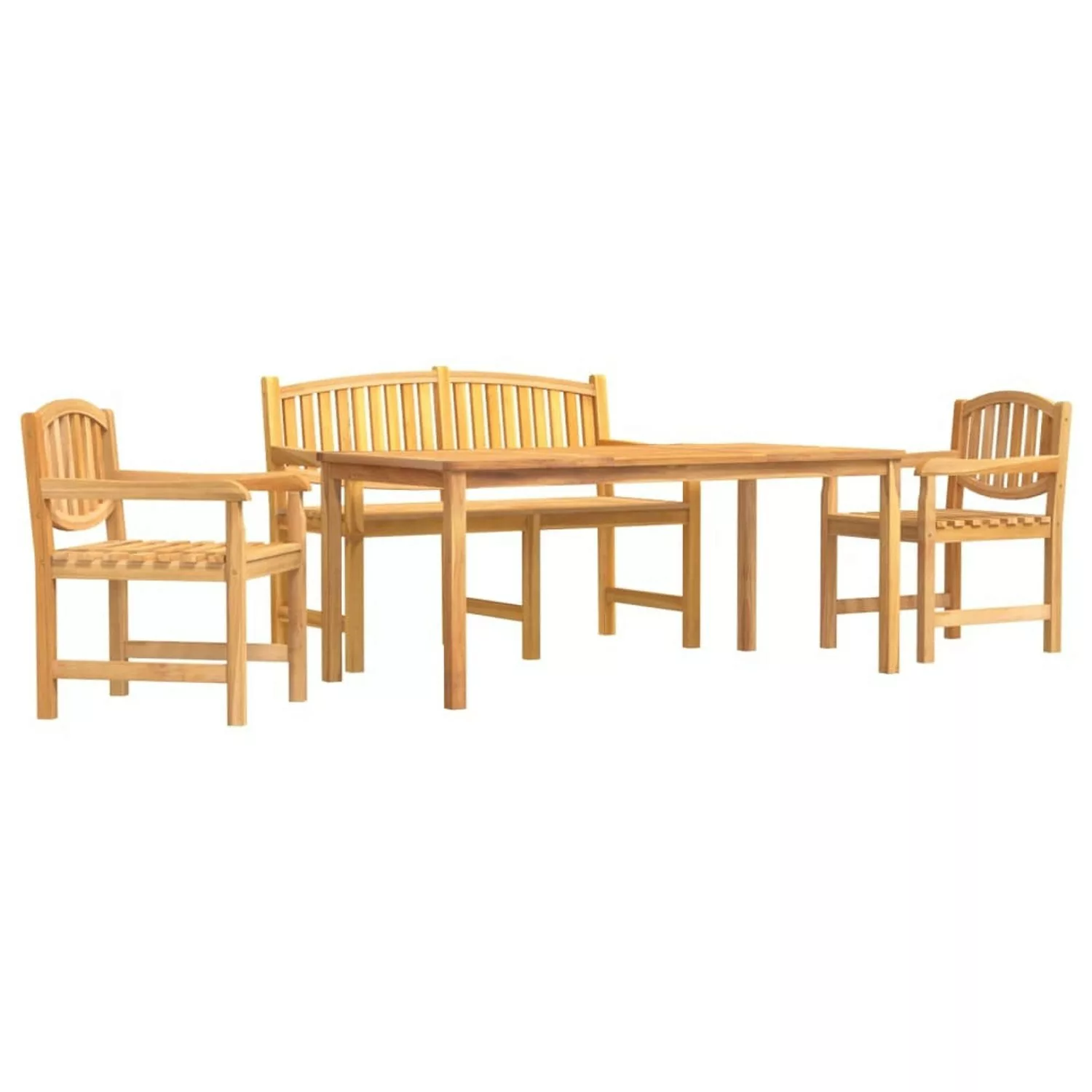 vidaXL 4-tlg Garten-Essgruppe Massivholz Teak Modell 13 günstig online kaufen