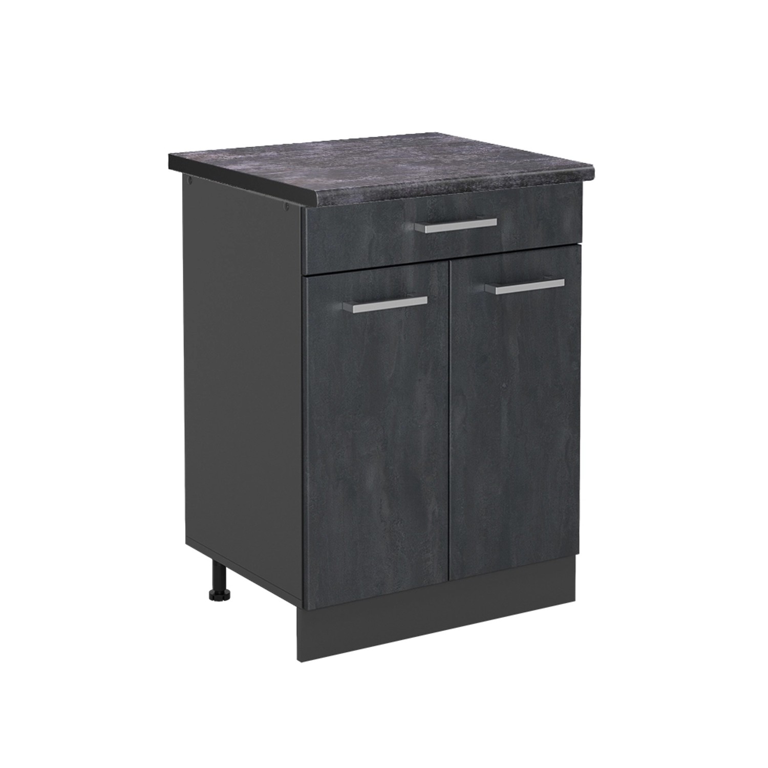 Vicco Unterschrank R-Line, Schwarz Beton/Anthrazit, 80 günstig online kaufen