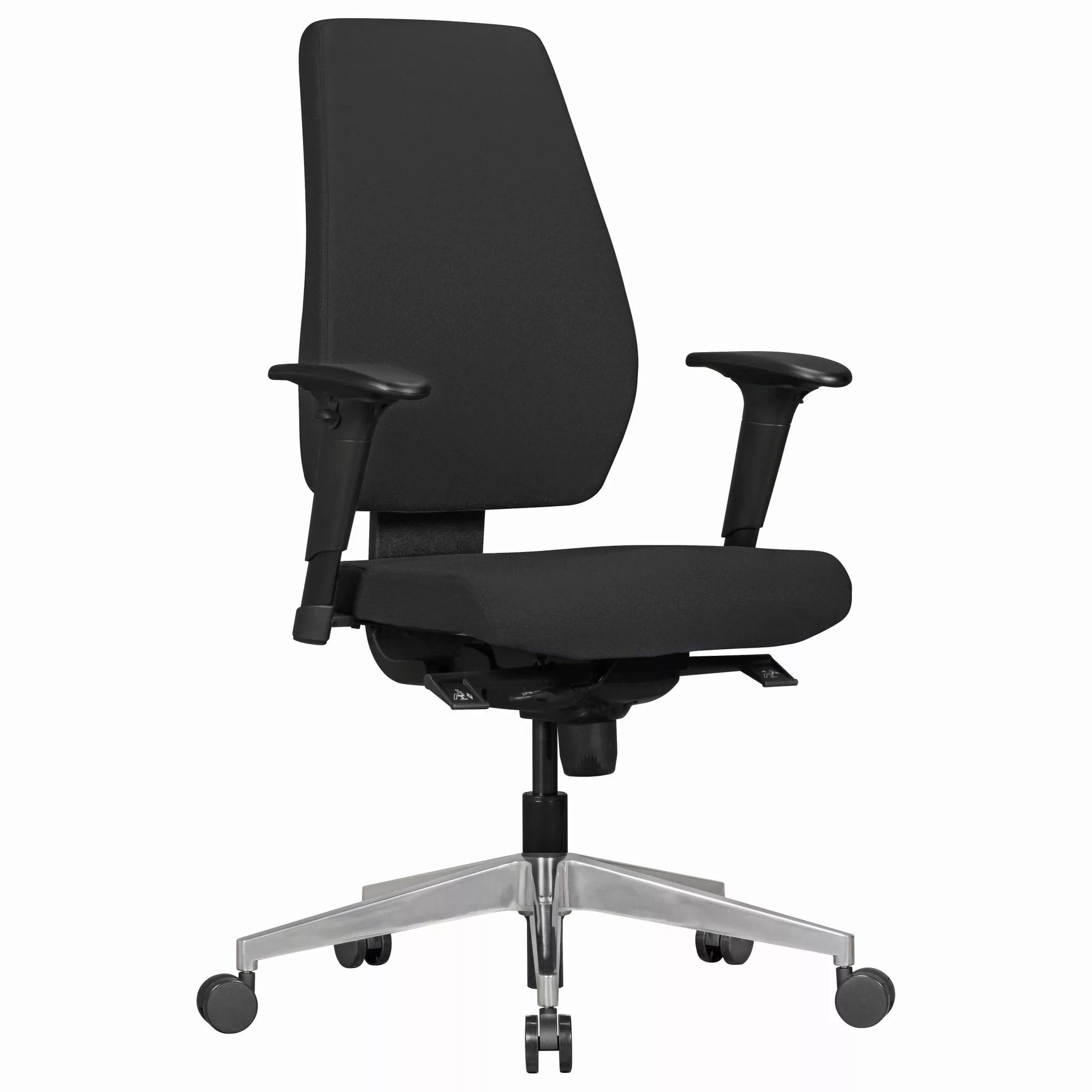 Bürostuhl DARIUS mit Stoff-Bezug in Schwarz | Design Schreibtisch-Stuhl mit günstig online kaufen