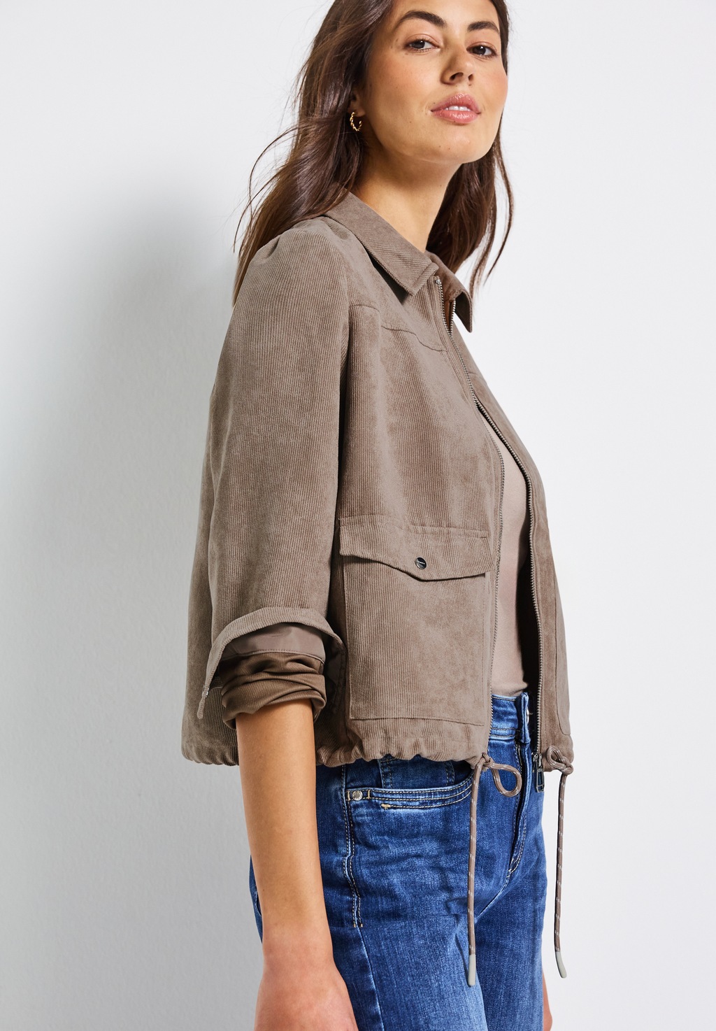 STREET ONE Cordjacke, mit Zipper günstig online kaufen