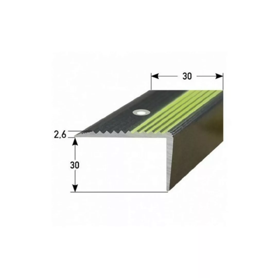Treppenkante "Lucca" / Treppenkantenprofil / Winkelprofil (Größe 30 mm x 30 günstig online kaufen