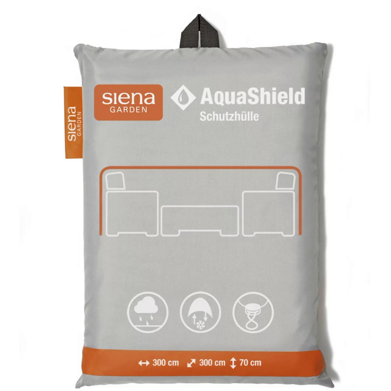 Siena Garden Lounge-Schutzhülle AquaShield Hellgrau 300 cm x 300 cm x 70 cm günstig online kaufen