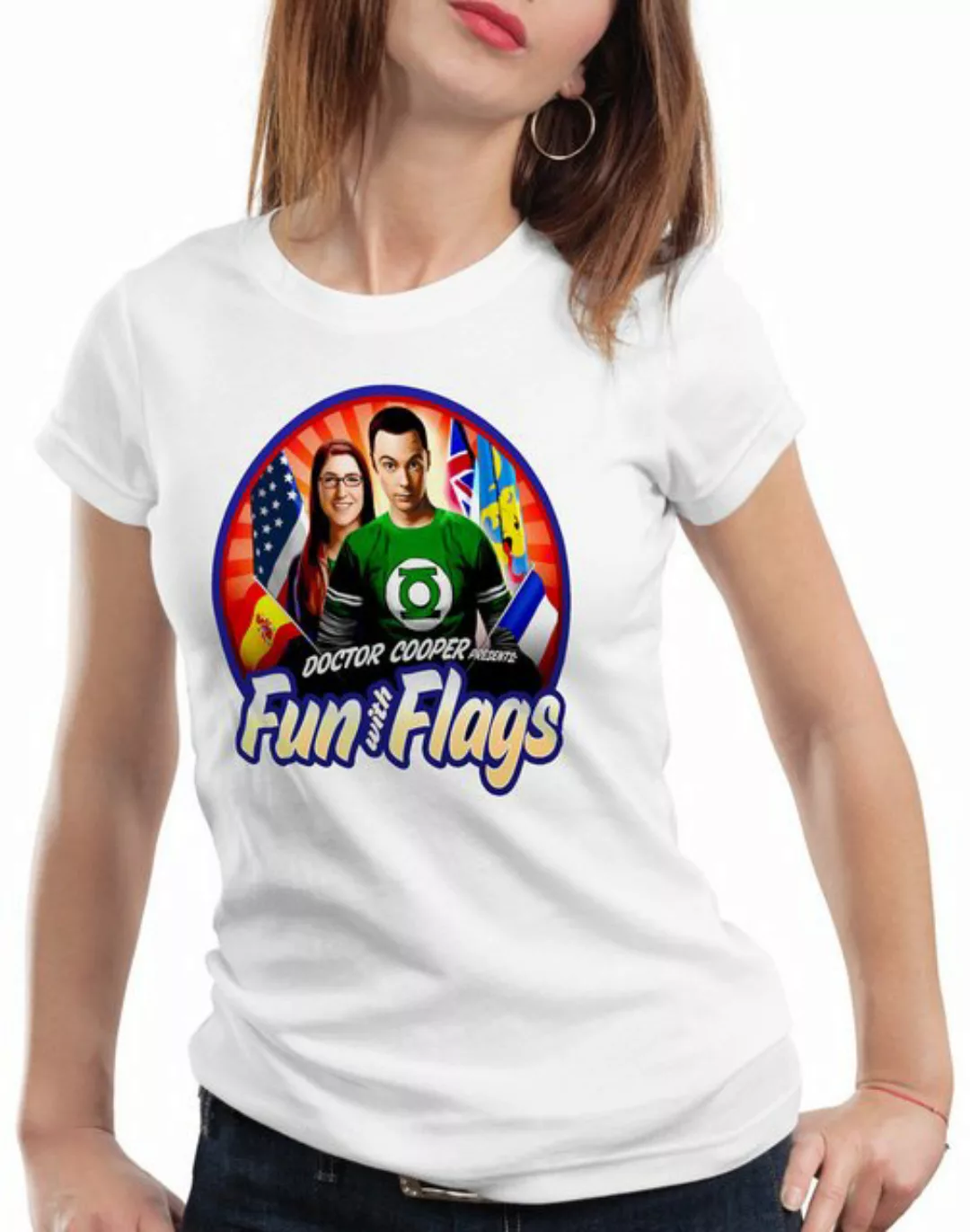 style3 T-Shirt Fun wih Flags flagge fahne banner the big bang theory sheldo günstig online kaufen