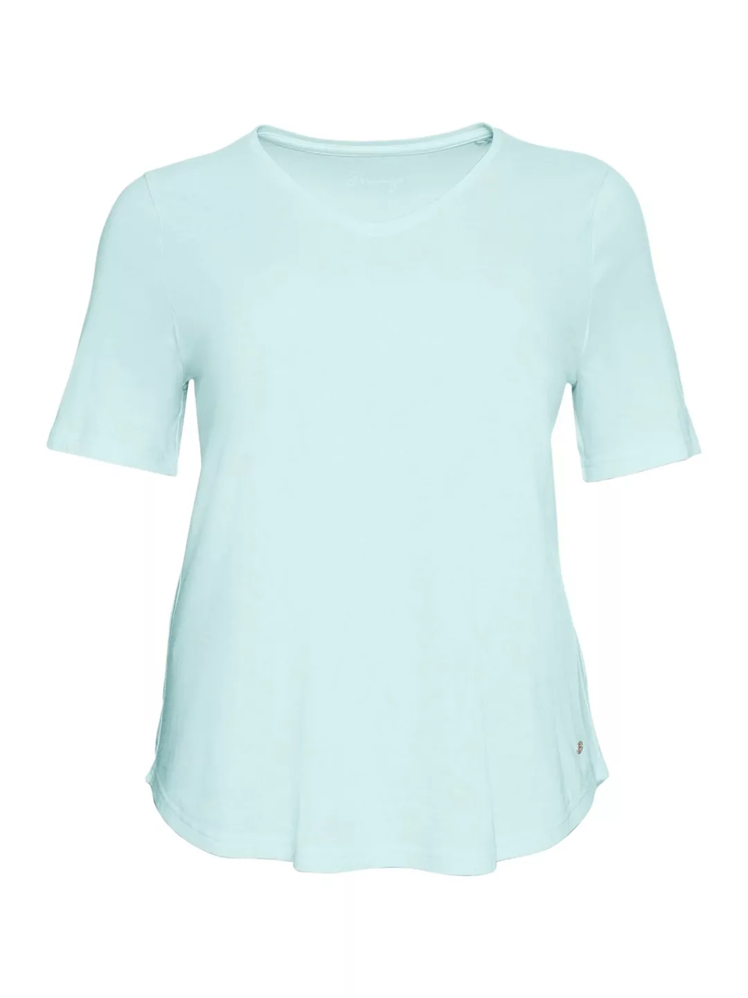 Sheego T-Shirt "Große Größen", mit verlängertem Kurzarm und gerundetem Saum günstig online kaufen
