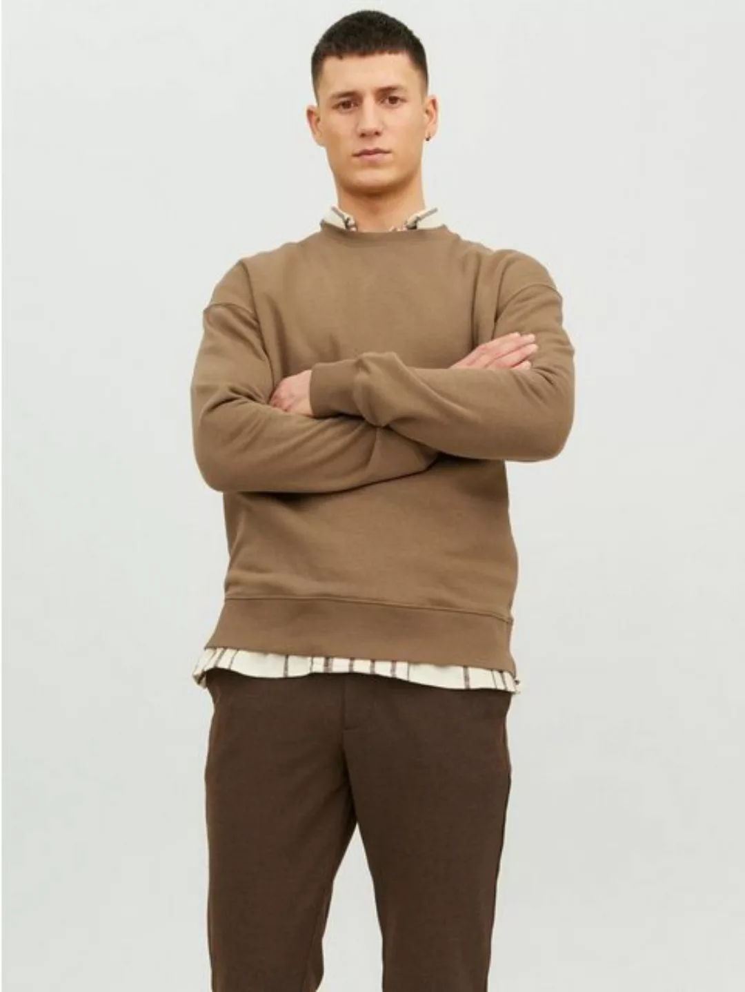 Jack & Jones Sweatshirt Basic Sweater Langarm Shirt Rundhals Pullover JJEST günstig online kaufen