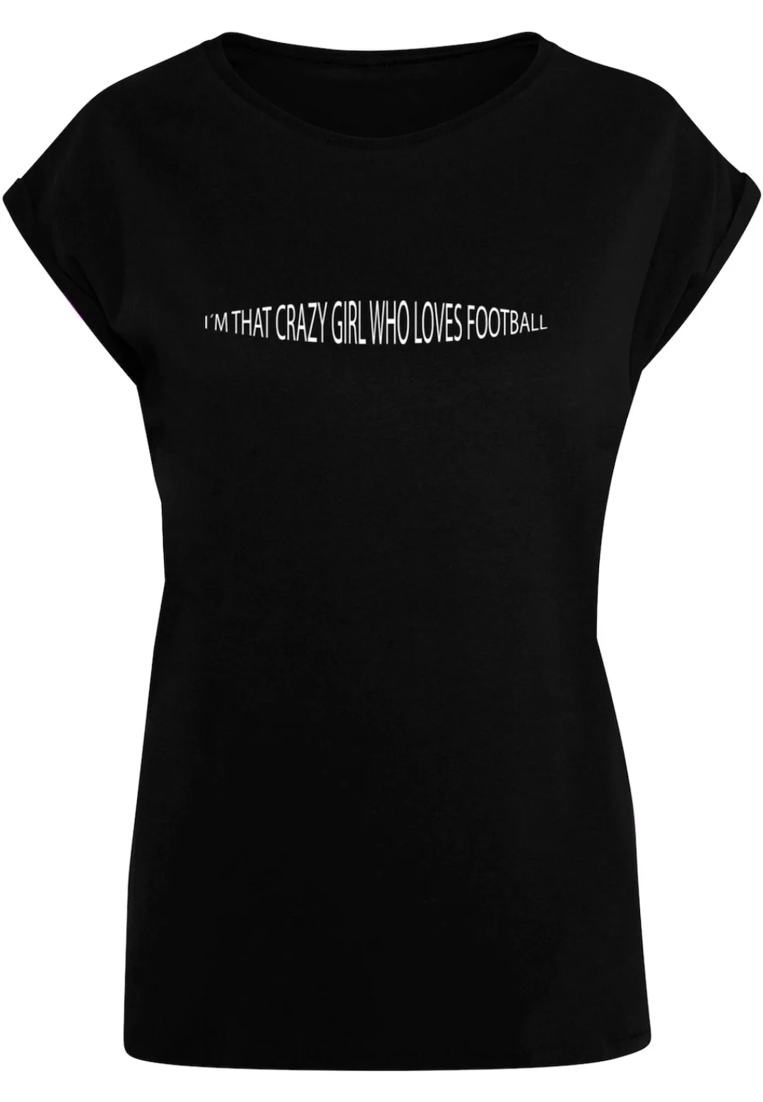 Merchcode T-Shirt "Merchcode Damen Ladies Football Girl Extended Shoulder T günstig online kaufen