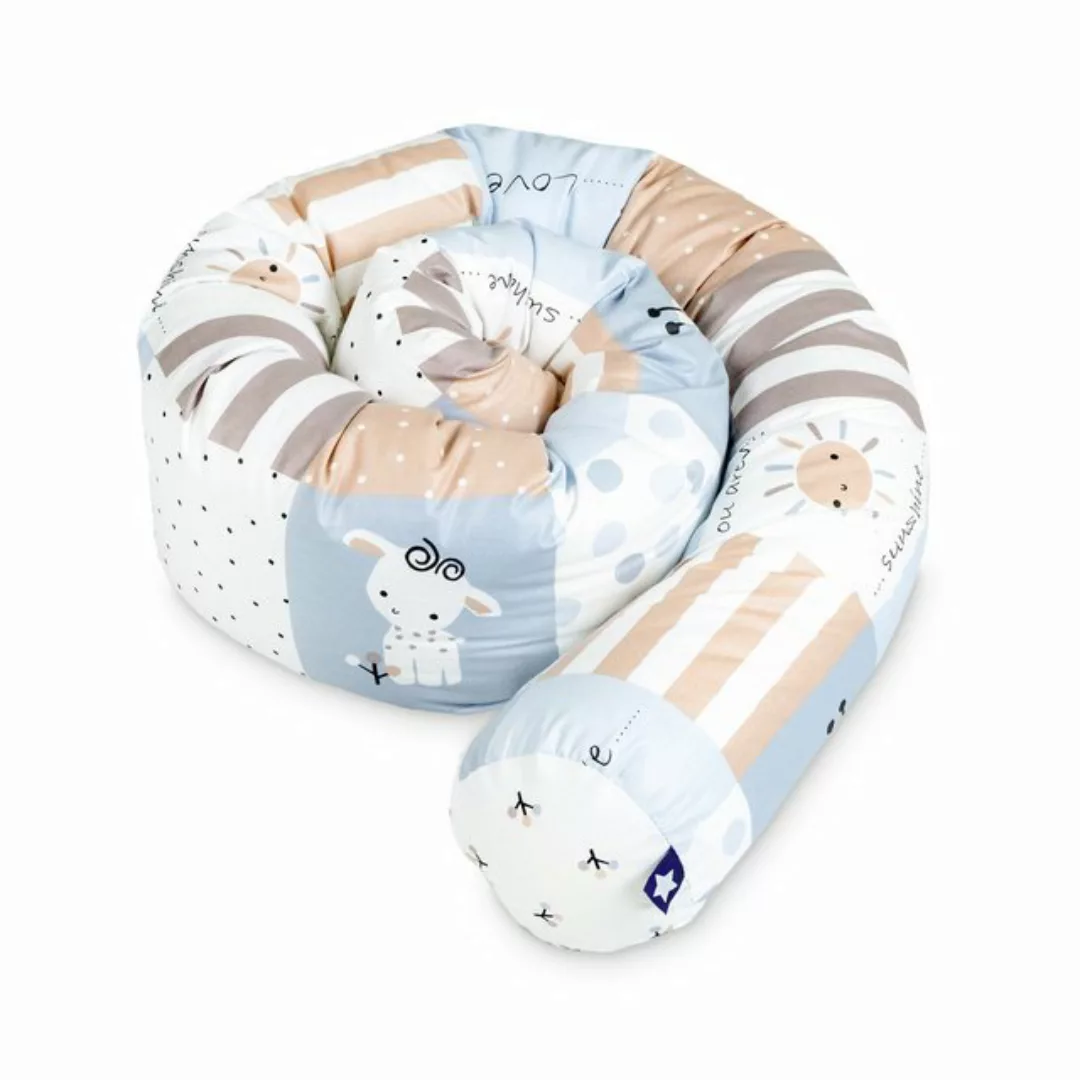 Babybett Bettschlange PATCH BLUE (BHT 25x10x50 cm) BHT 25x10x50 cm bunt günstig online kaufen