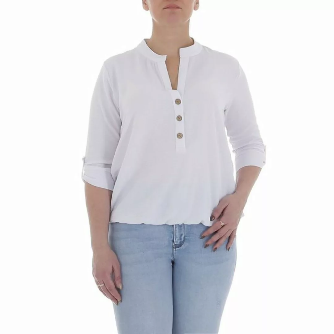 Ital-Design Crinklebluse Damen Elegant (85915882) Bluse in Weiß günstig online kaufen