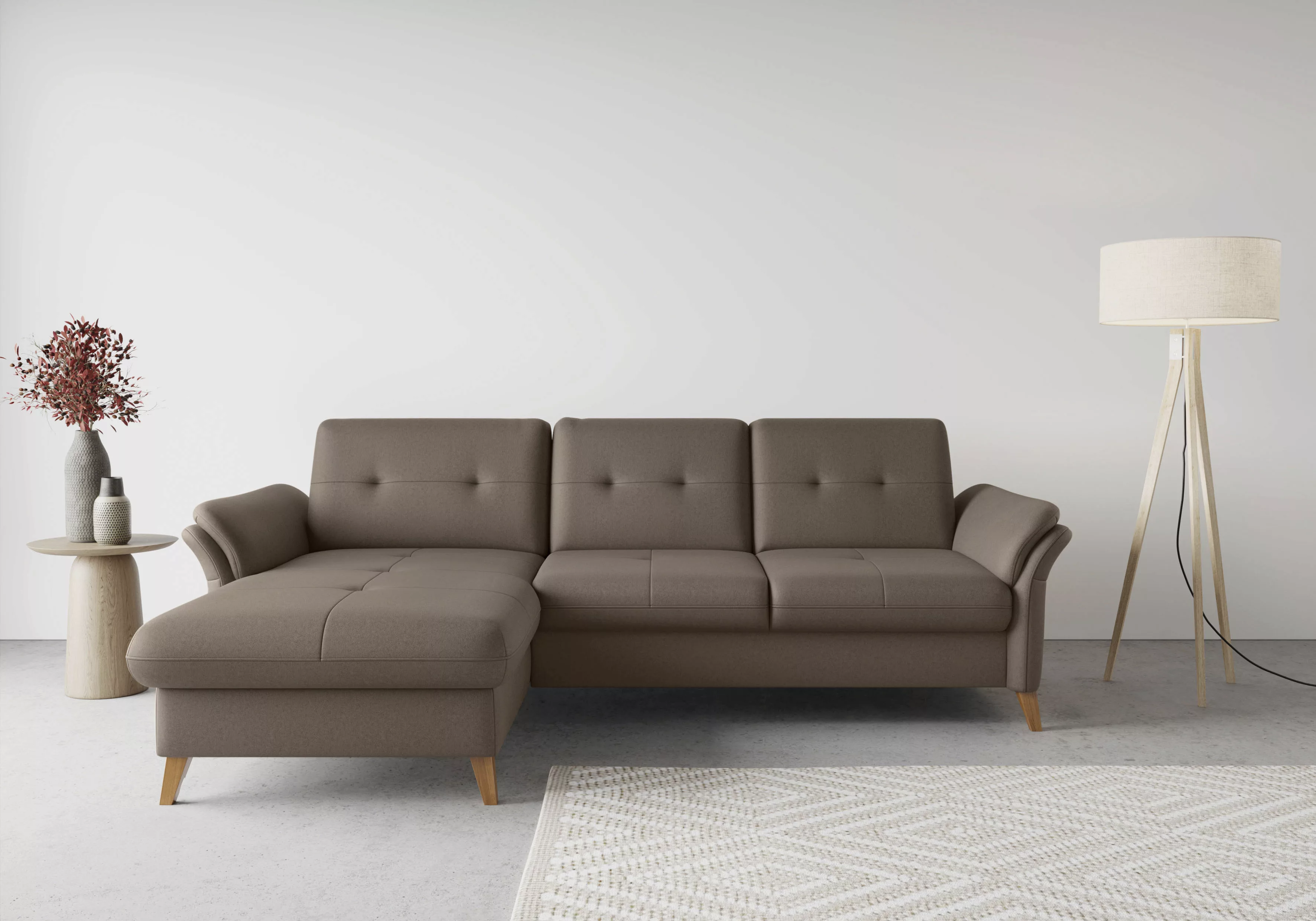 sit&more Ecksofa "Göteborg", Sitztiefenverstellung und Federkern, wahlweise günstig online kaufen
