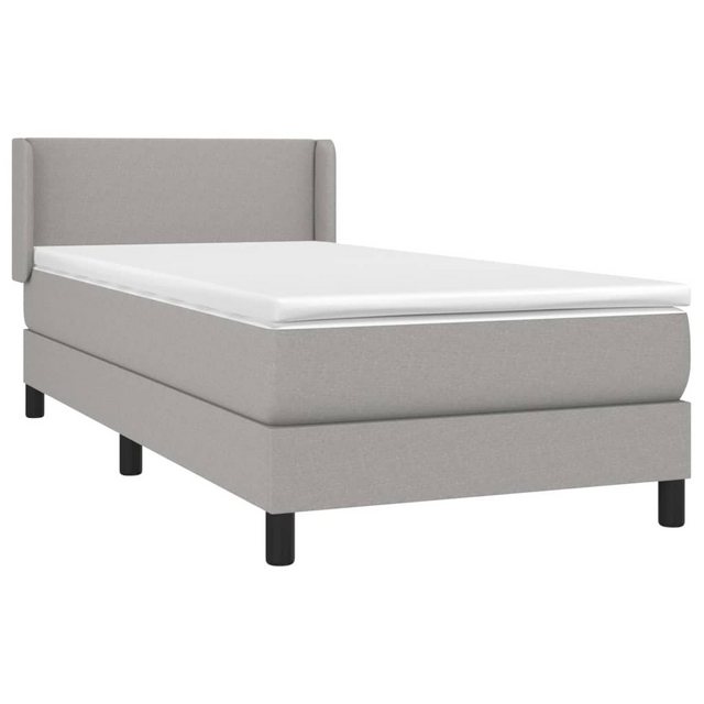 vidaXL Bett Boxspringbett mit Matratze Hellgrau 80x200 cm Stoff günstig online kaufen