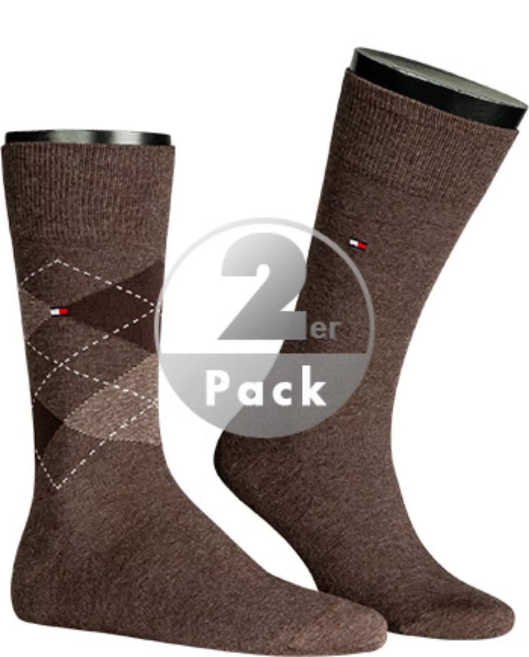 Tommy Hilfiger Check Classic Socken 2 Paare EU 43-46 Oak günstig online kaufen