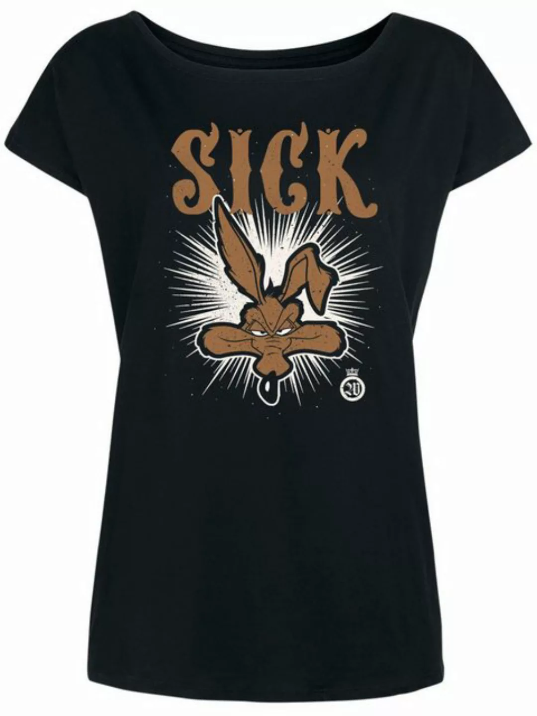 Looney Tunes Sick Damen Loose-Shirt schwarz günstig online kaufen