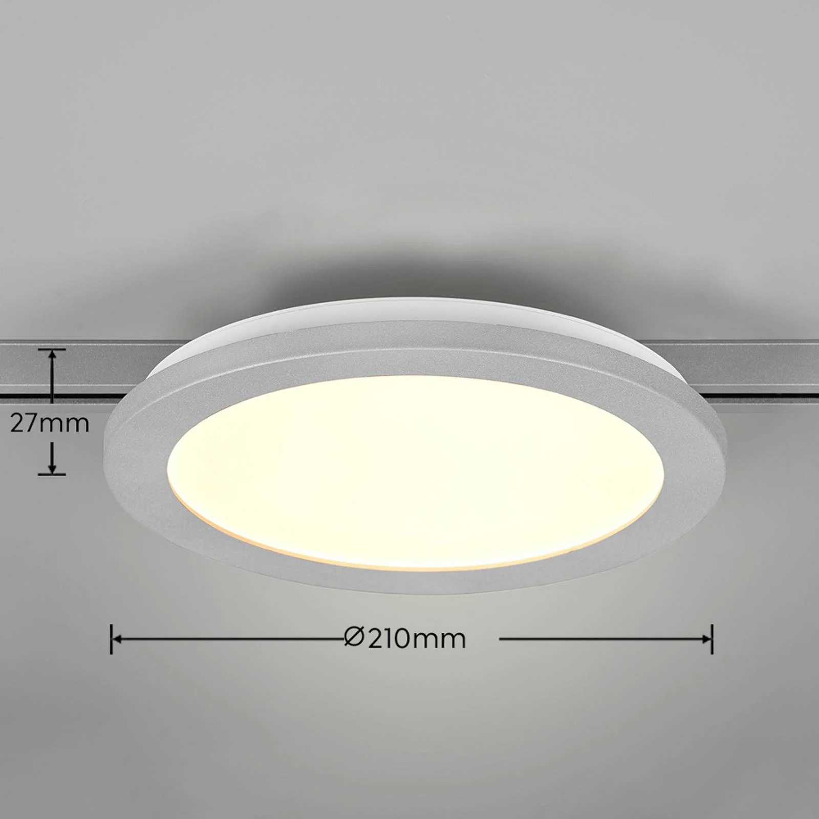 LED-Deckenlampe Camillus DUOline, Ø 26 cm, titan günstig online kaufen