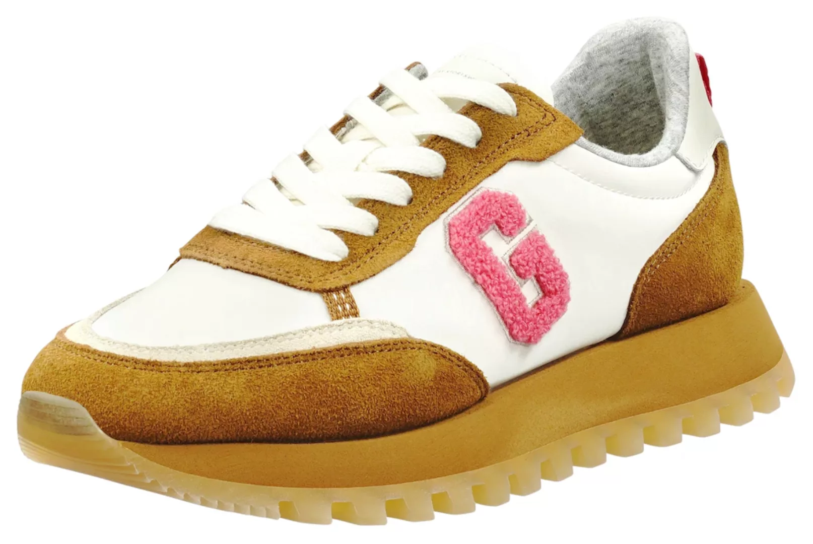 Gant Sneaker "CAFFAY", mit pinker Logostickerei, Freizeitschuh, Halbschuh, günstig online kaufen