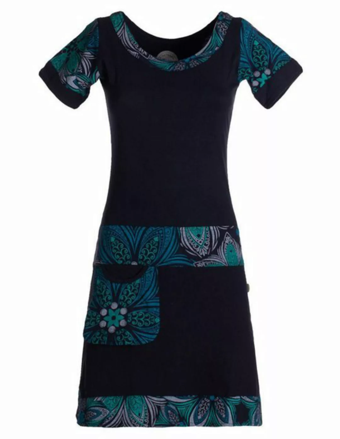 Vishes Sommerkleid Damen Sommerkleid Kurzarm Mini-Kleid Tunika-Kleid T-Shir günstig online kaufen