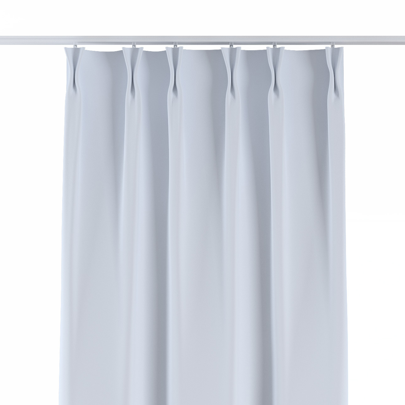 Vorhang mit flämischen 2-er Falten, grau-weiss, Blackout (verdunkelnd) (269 günstig online kaufen