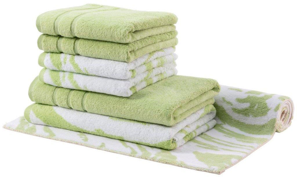 Egeria Handtuch Set »MARBLE«, (7 St., 4 Handtücher 50x100 cm-2 Duschtücher günstig online kaufen
