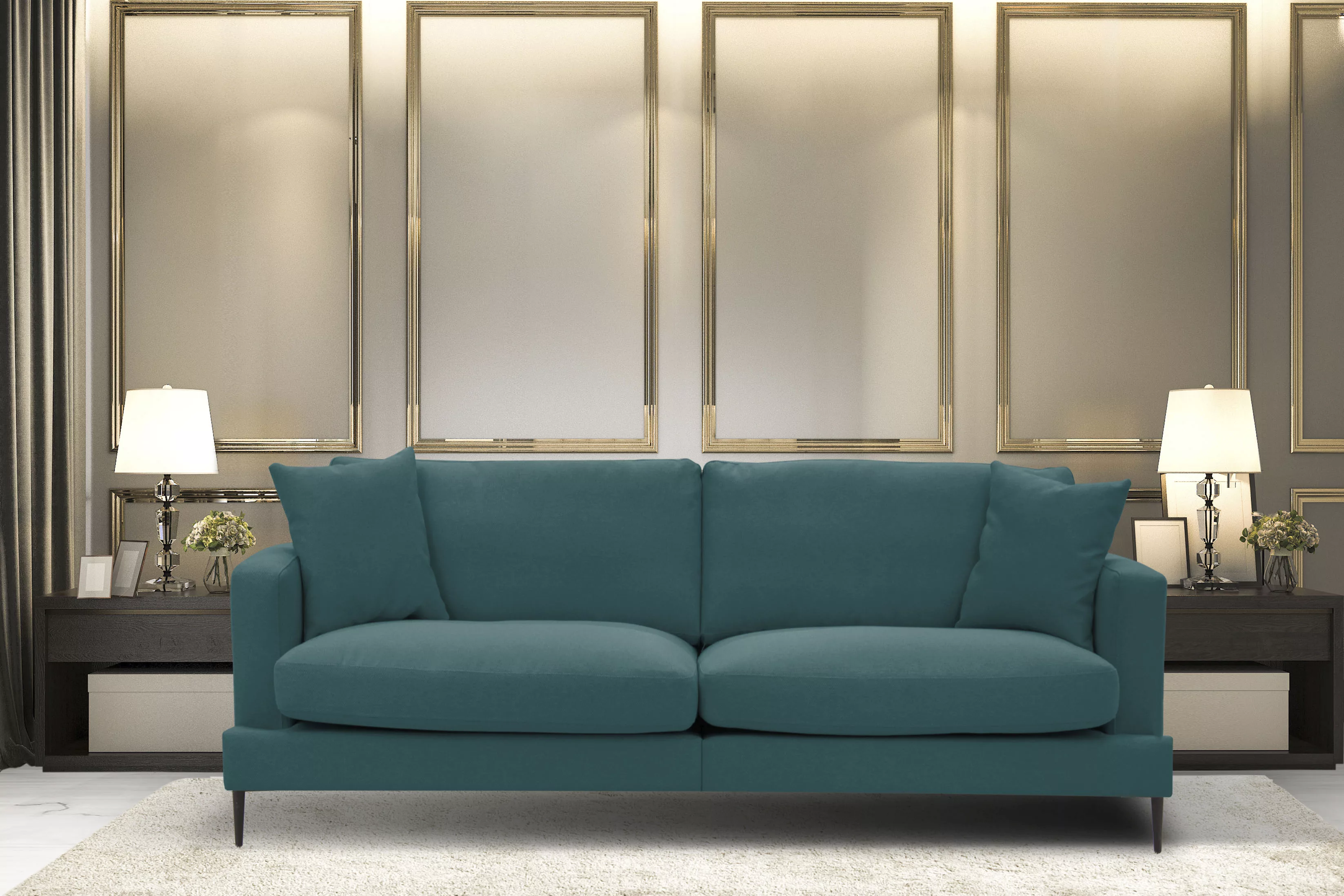 Leonique 3-Sitzer "Cozy elegantes Designsofa, Maße B/T/H: 211/97/80 cm", mi günstig online kaufen