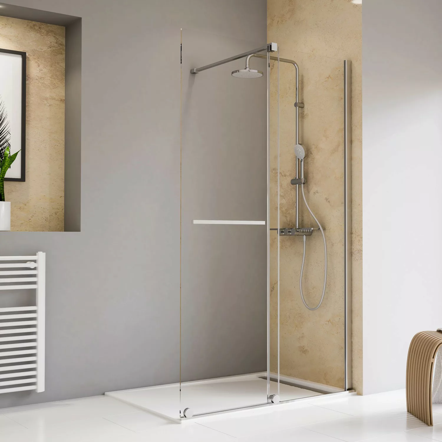 Schulte Walk-In Dusche mit Schiebetür Toura Türanschlag links 120 x 200 cm günstig online kaufen