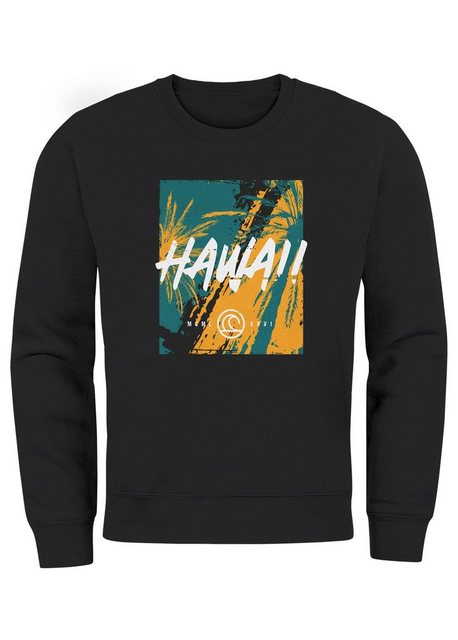 Neverless Sweatshirt Sweatshirt Herren Hawaii Palme USA Tropical Rundhals-P günstig online kaufen