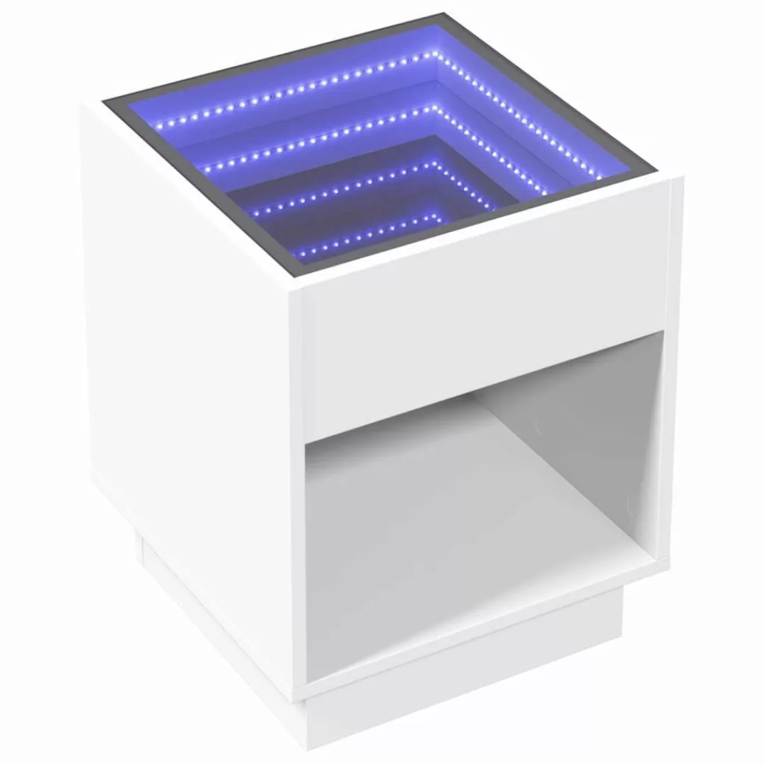 vidaXL Couchtisch Couchtisch mit Infinity-LED Weiß günstig online kaufen